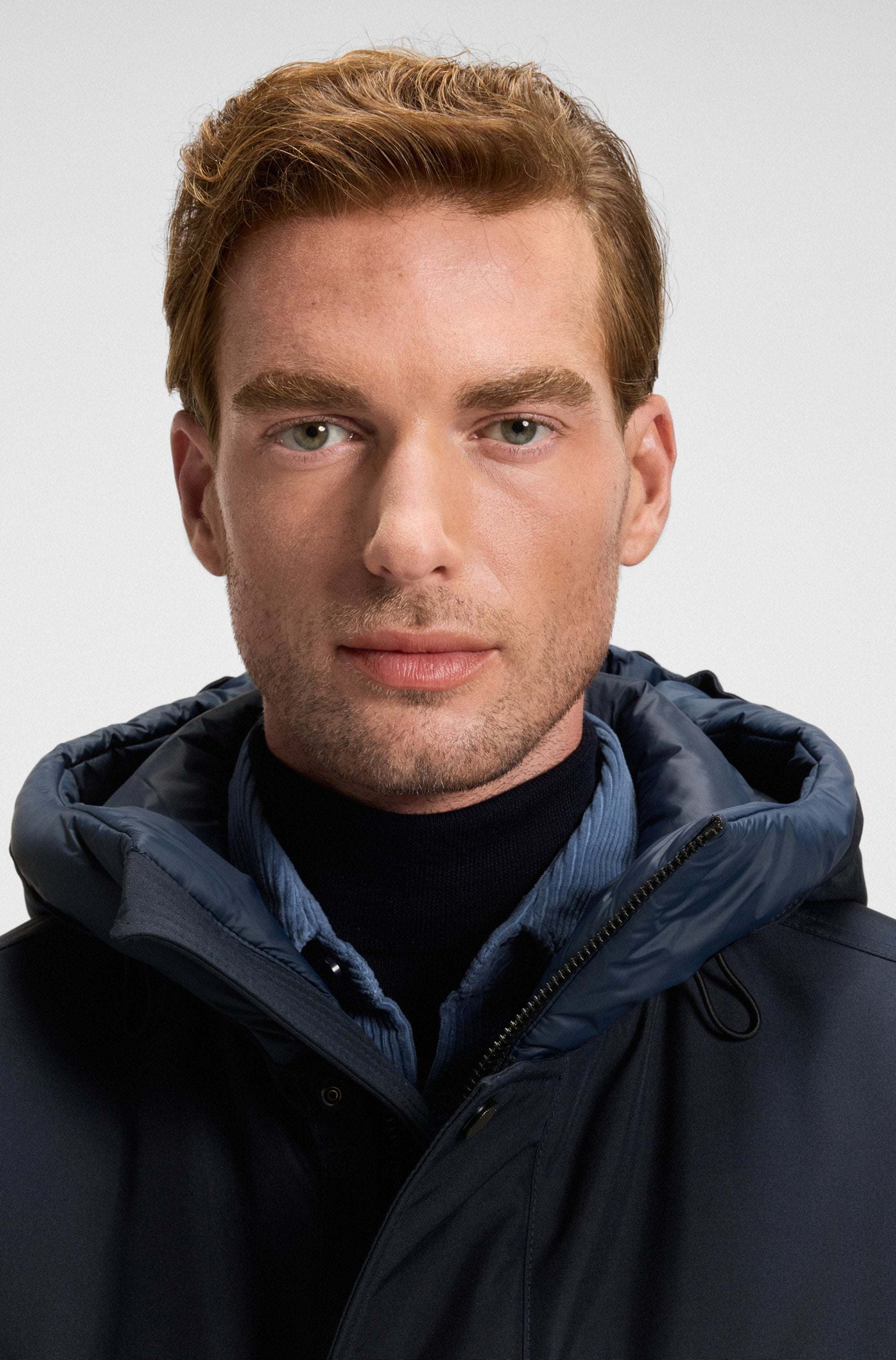 BOSS ORANGE Parka »Osiass«, mit Kapuze, relaxed fit, mit wattierter Kapuze, verdeckter Reißverschluss