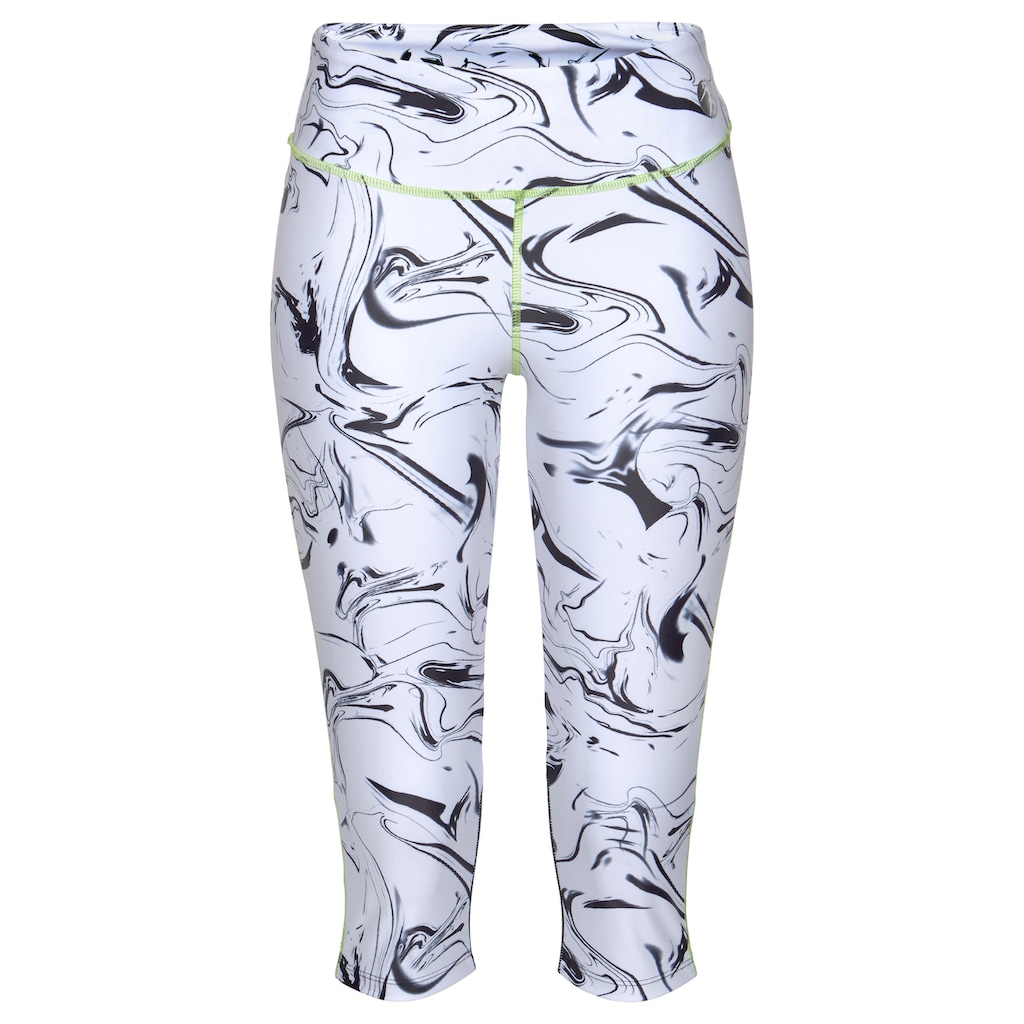 LASCANA ACTIVE Caprileggings »-Sporthose White Marble«