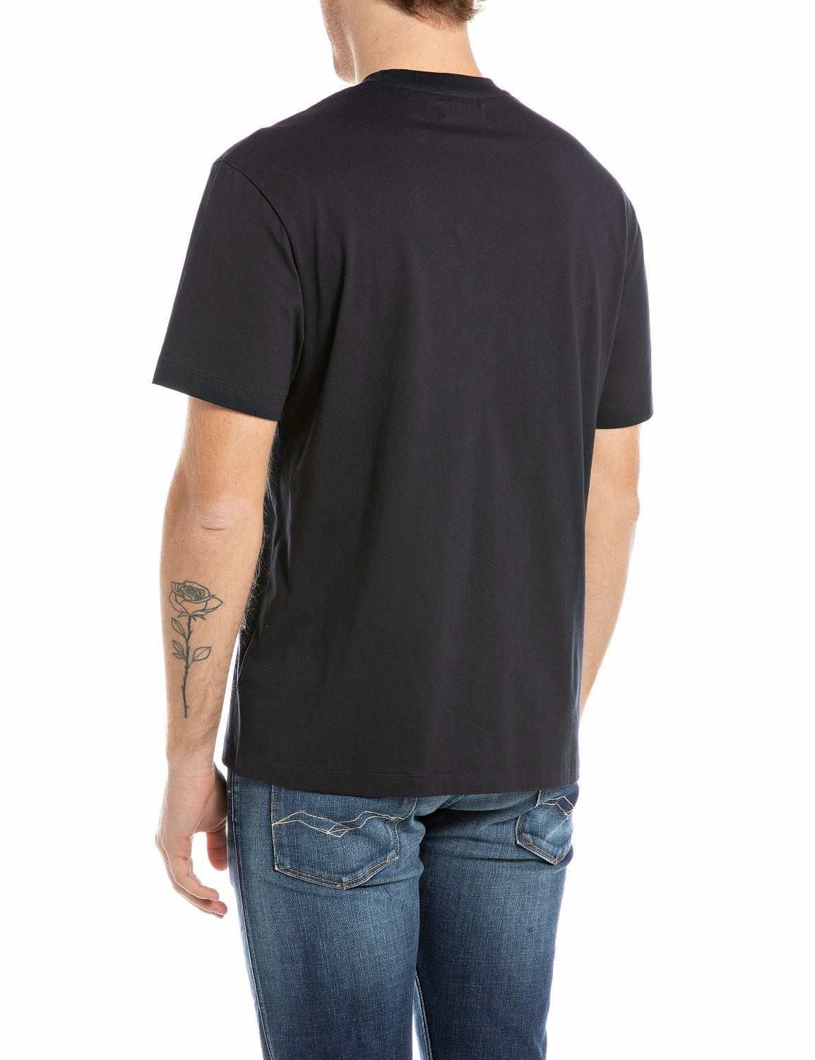 Replay T-Shirt, mit Marken-Print auf der Brust