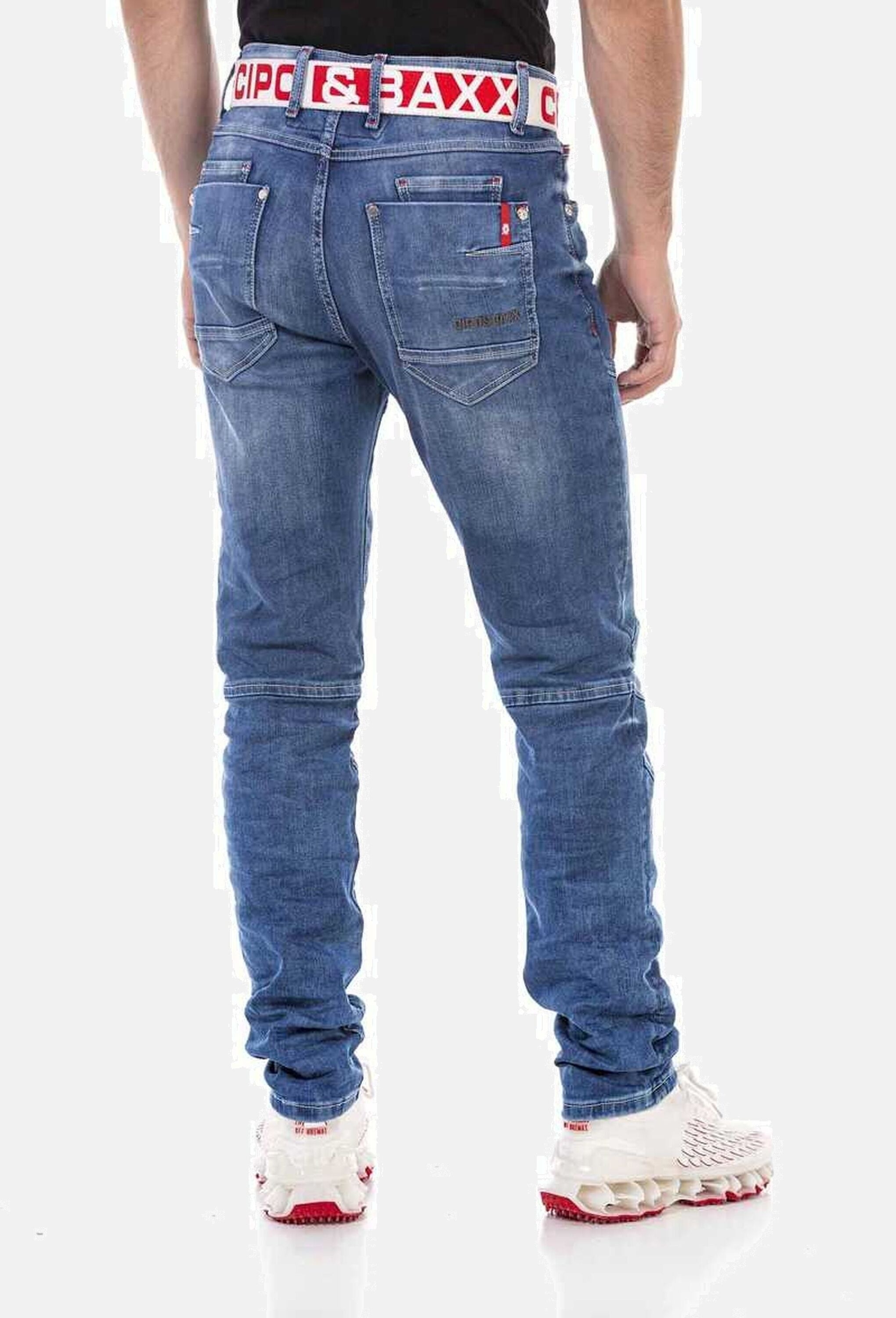 Cipo & Baxx 5-Pocket-Jeans »Cipo & Baxx Jeans« mit trendigen Ziernähten, CD698