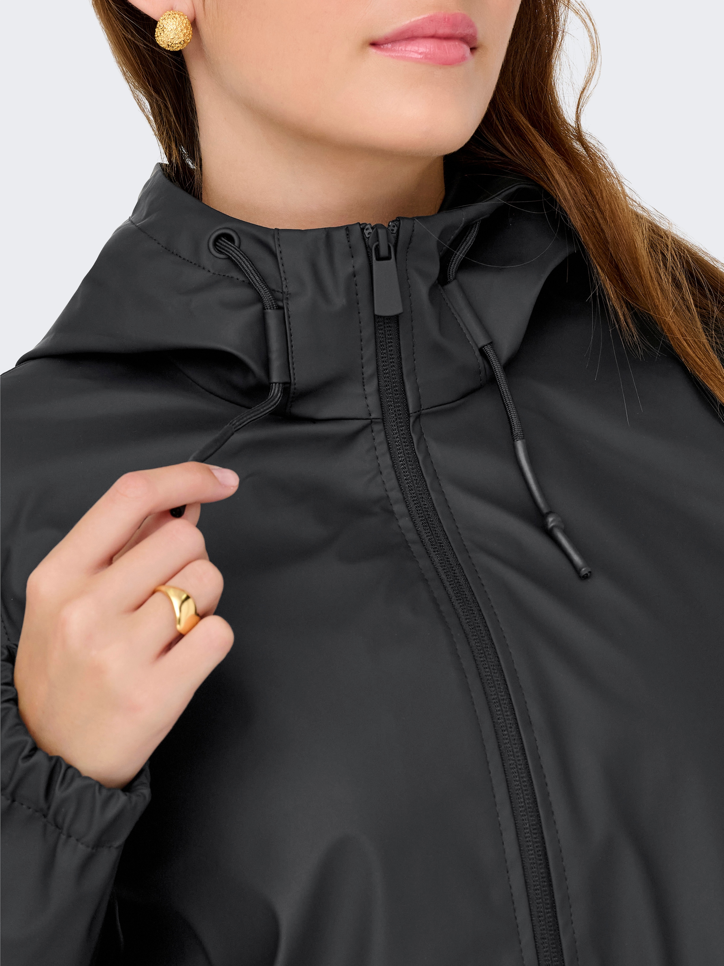 JDY Outdoorjacke »JDYMULAN RAINCOAT OTW SIJ NOOS« mit Kapuze