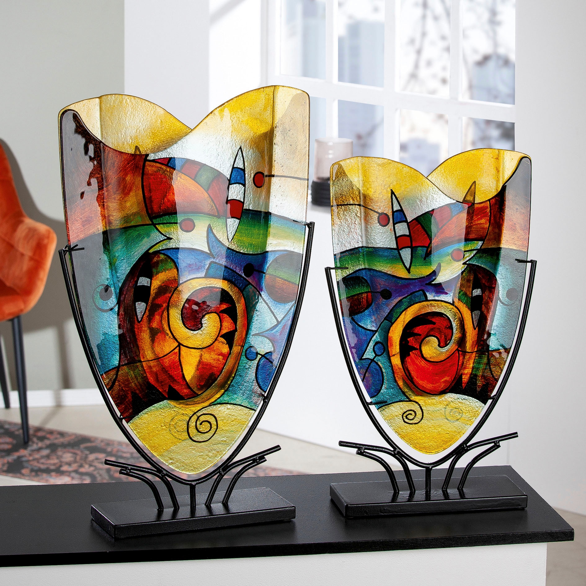 Casablanca by Gilde Dekovase »Verona«, (1 St.), dekorative Vase aus Glas, Dekoobjekt