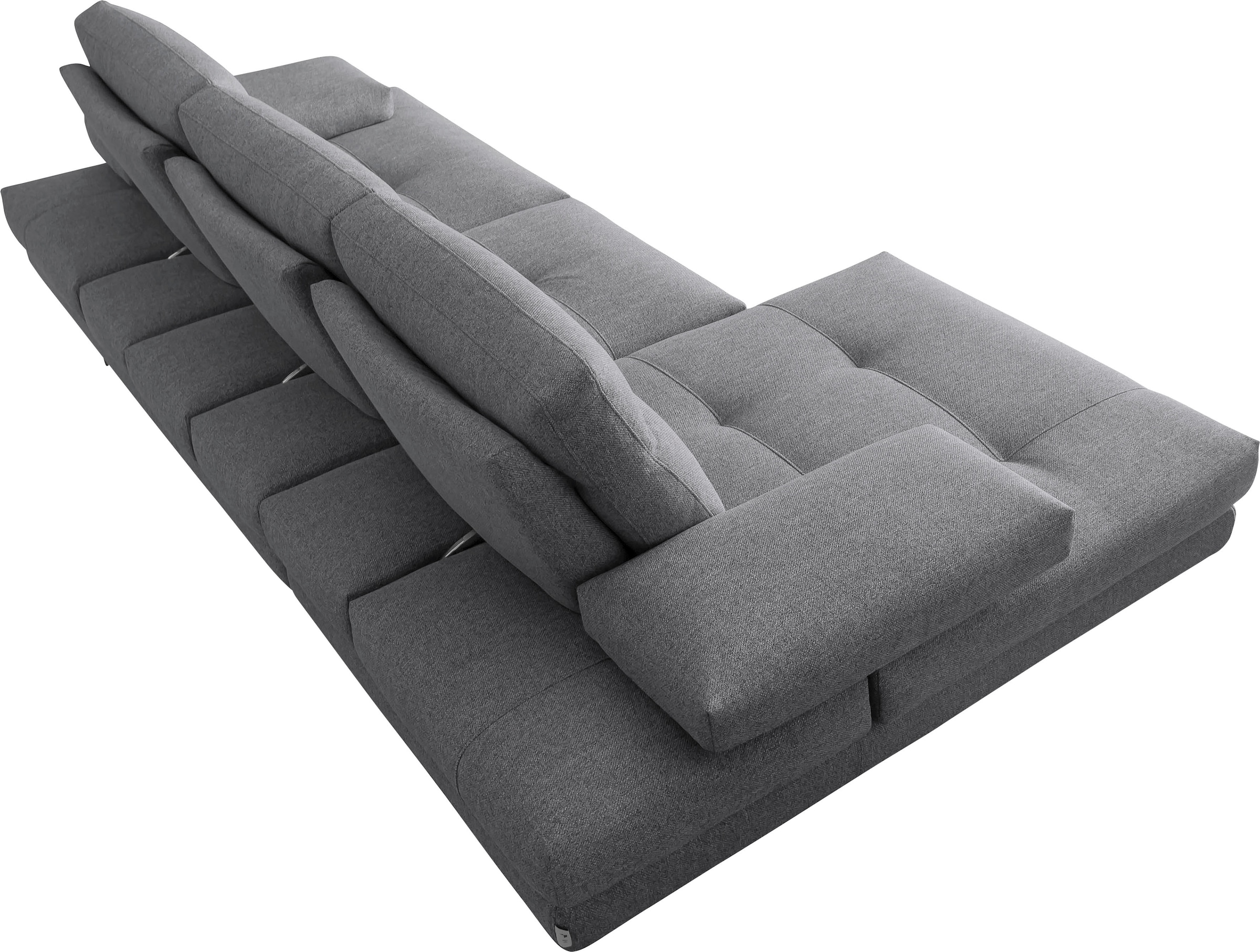 CALIA ITALIA Ecksofa »Toby Wing, B/T: 288/153 cm, Designsofa mit hohem Sitzkomfort, L-Form« inklusive Sitztiefenverstellung, Füße in chrom glänzend