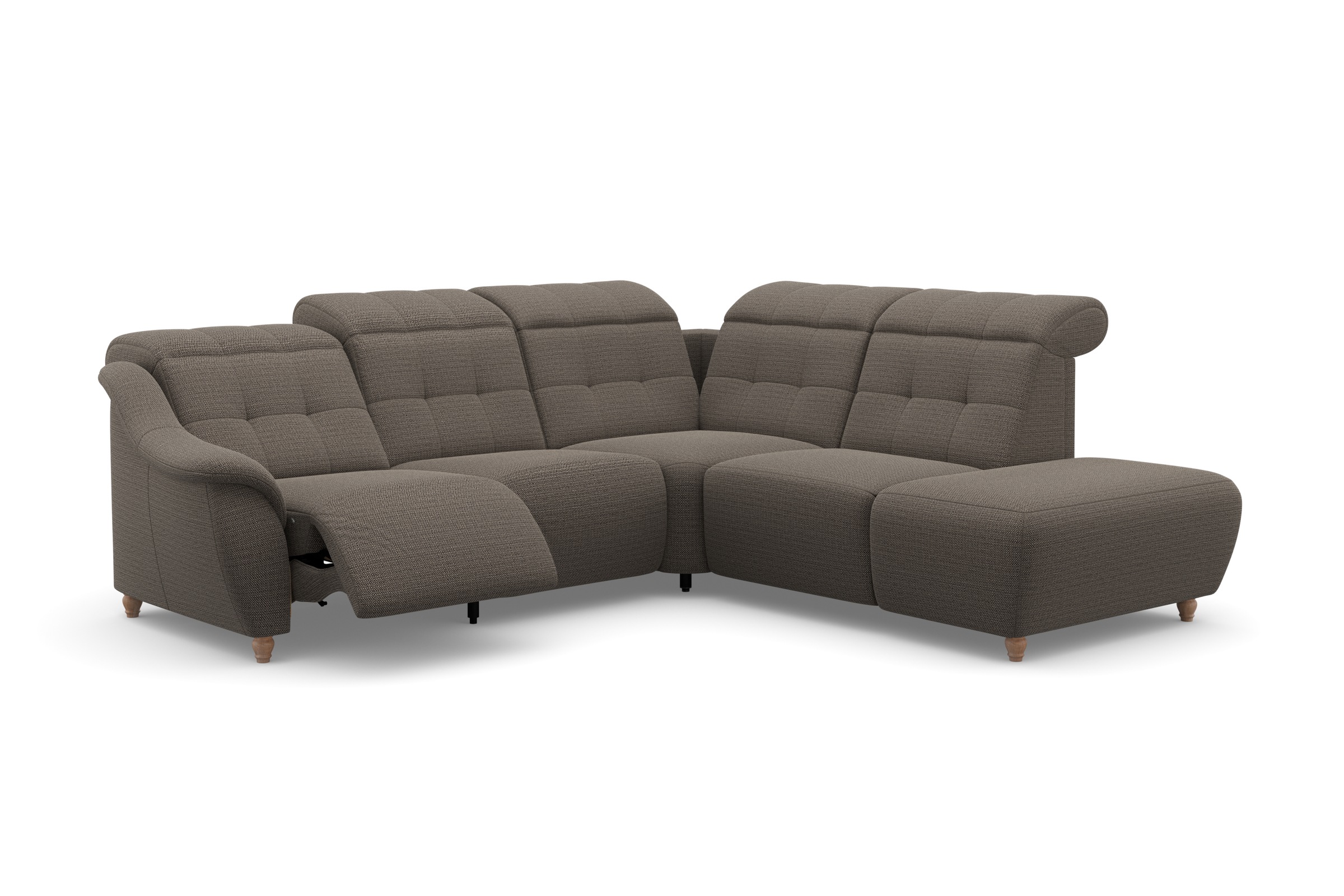 Home affaire Ecksofa »Boston L-Form«, Kopfteilverstellung an jeder Sitzfläche, wahlweise Relaxfunktion