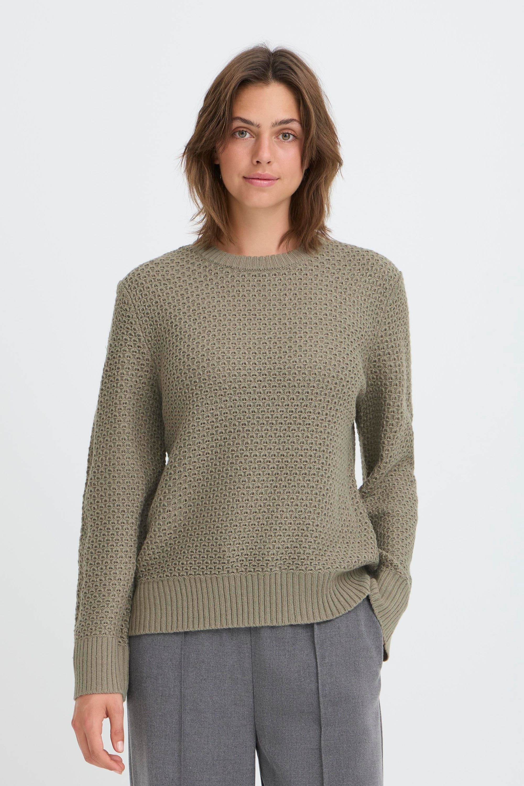 OXMO Strickfleece-Pullover »Strickpullover OXBMMNELLY JUMPER«