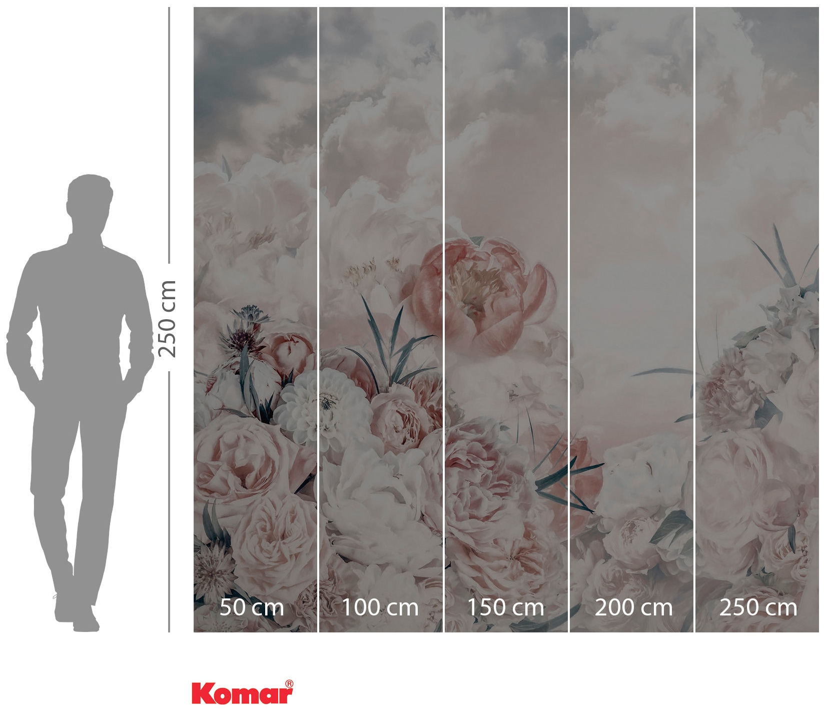 Komar Vliestapete »Digitaldruck Vlies -  Blossom Clouds - Größe 250 x 250 cm« bedruckt glatt Wohnzimmer, Schlafzimmer
