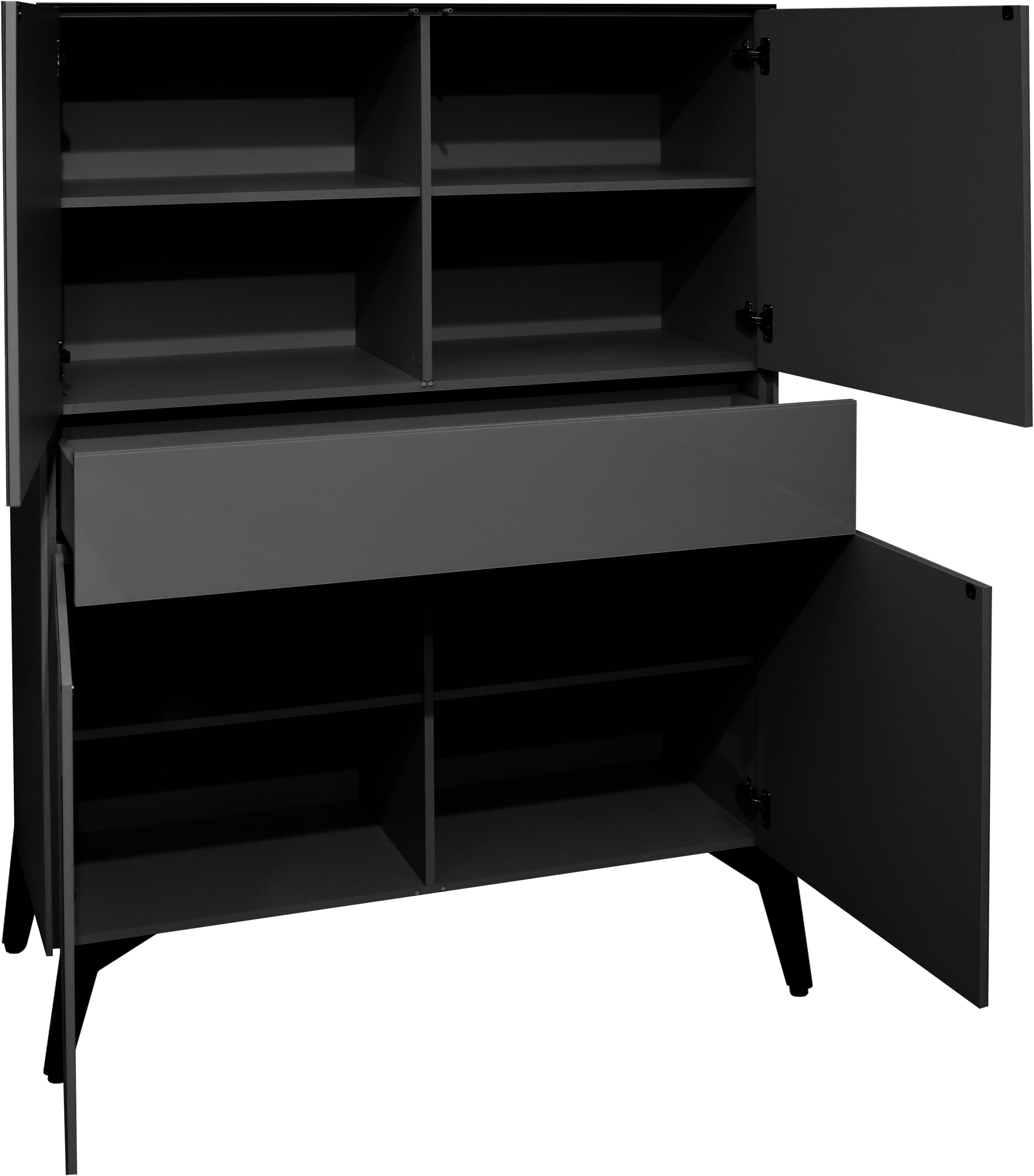 Mäusbacher Highboard »Imola TOPSELLER!«, (OTTOs Choice), Mäusbacher Highboard, Breite 121 cm, mit Glasfront und Glasoberplatte