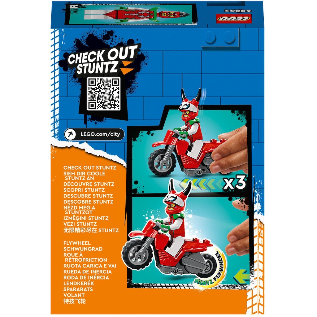 LEGO® Konstruktionsspielsteine »Skorpion-Stuntbike (60332), LEGO® City Stuntz«, (15 St.), Made in Europe