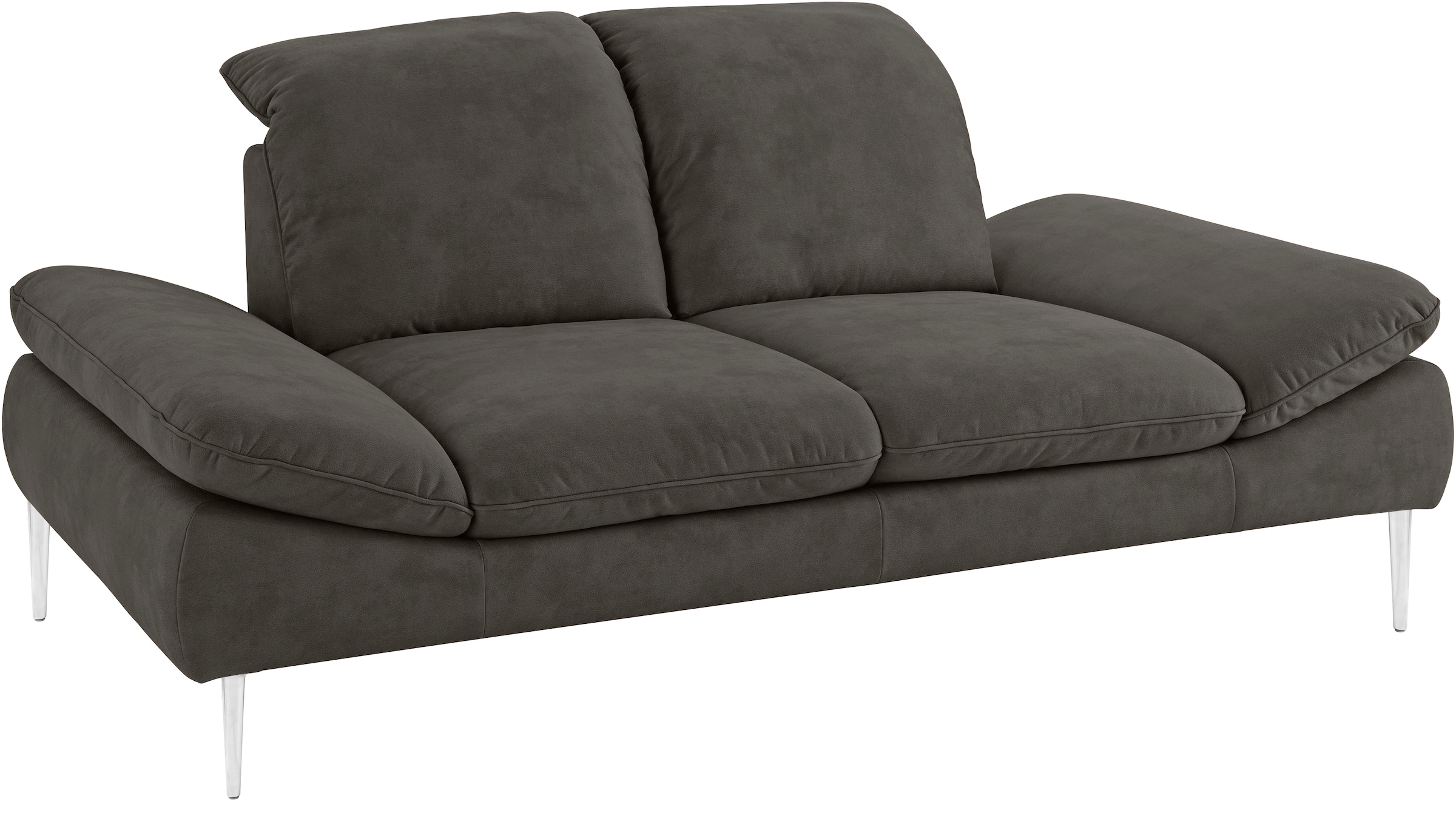 W.SCHILLIG 2-Sitzer »enjoy&MORE« mit Sitztiefenverstellung, Füße silber matt, Breite 202 cm