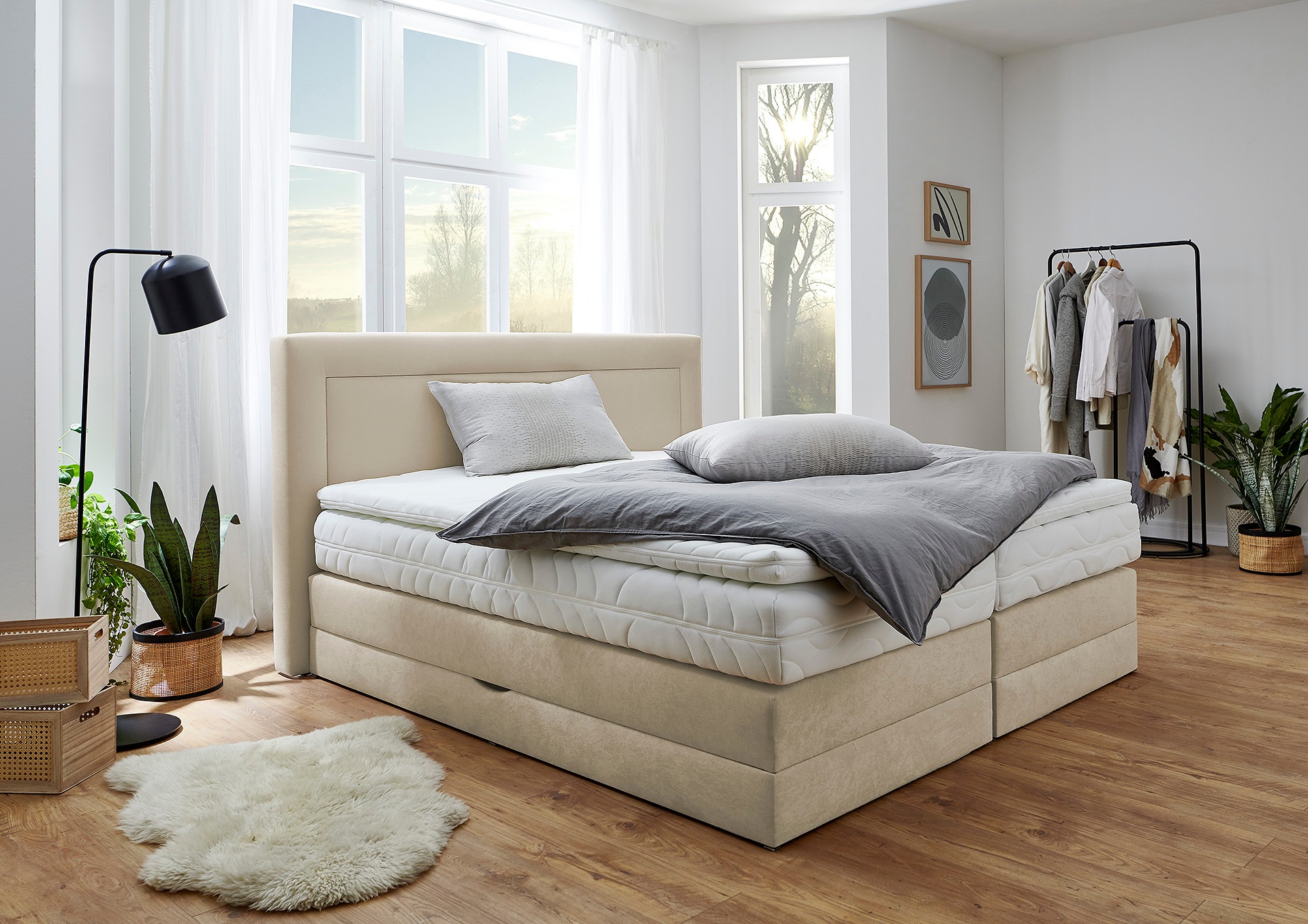 Westfalia Schlafkomfort Boxspringbett, wahlweise mit Bettkasten und Topper