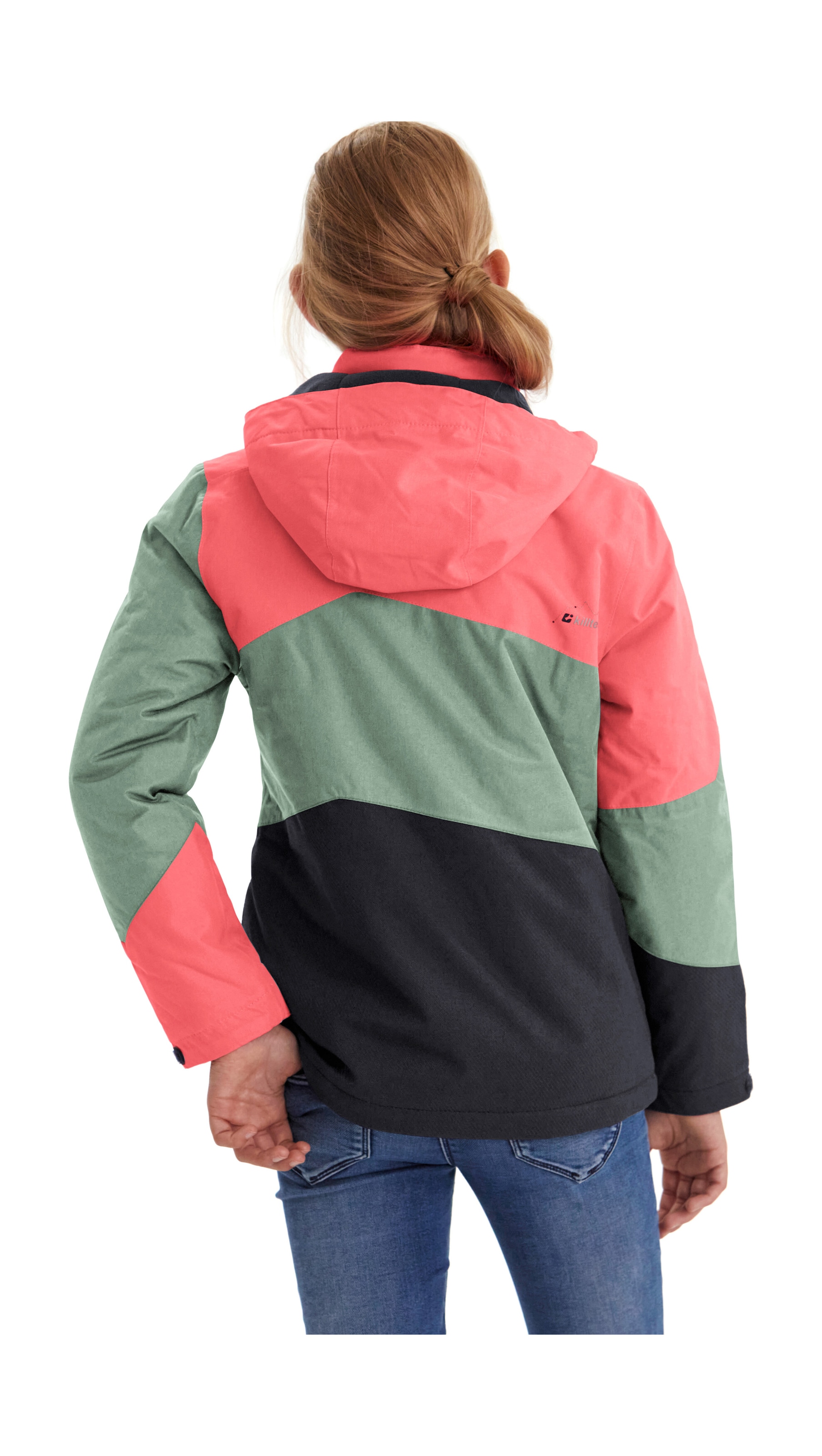 Killtec Outdoorjacke »Lynge GRLS JCKT B«, Wasserdichte Winterjacke mit Kapuze, Fleece, verstellbaren Ärmeln
