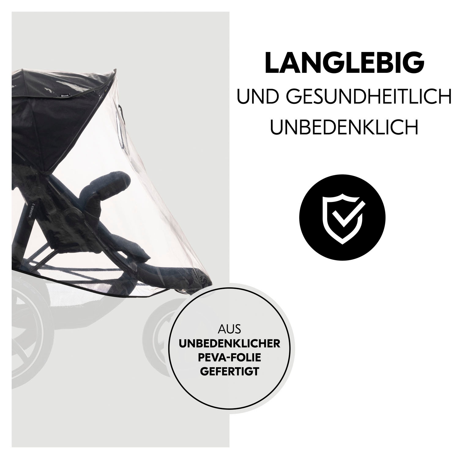 Hauck Kinderwagen-Regenschutzhülle »Pushchair Raincover 3W«, für 3-Rad-Buggy