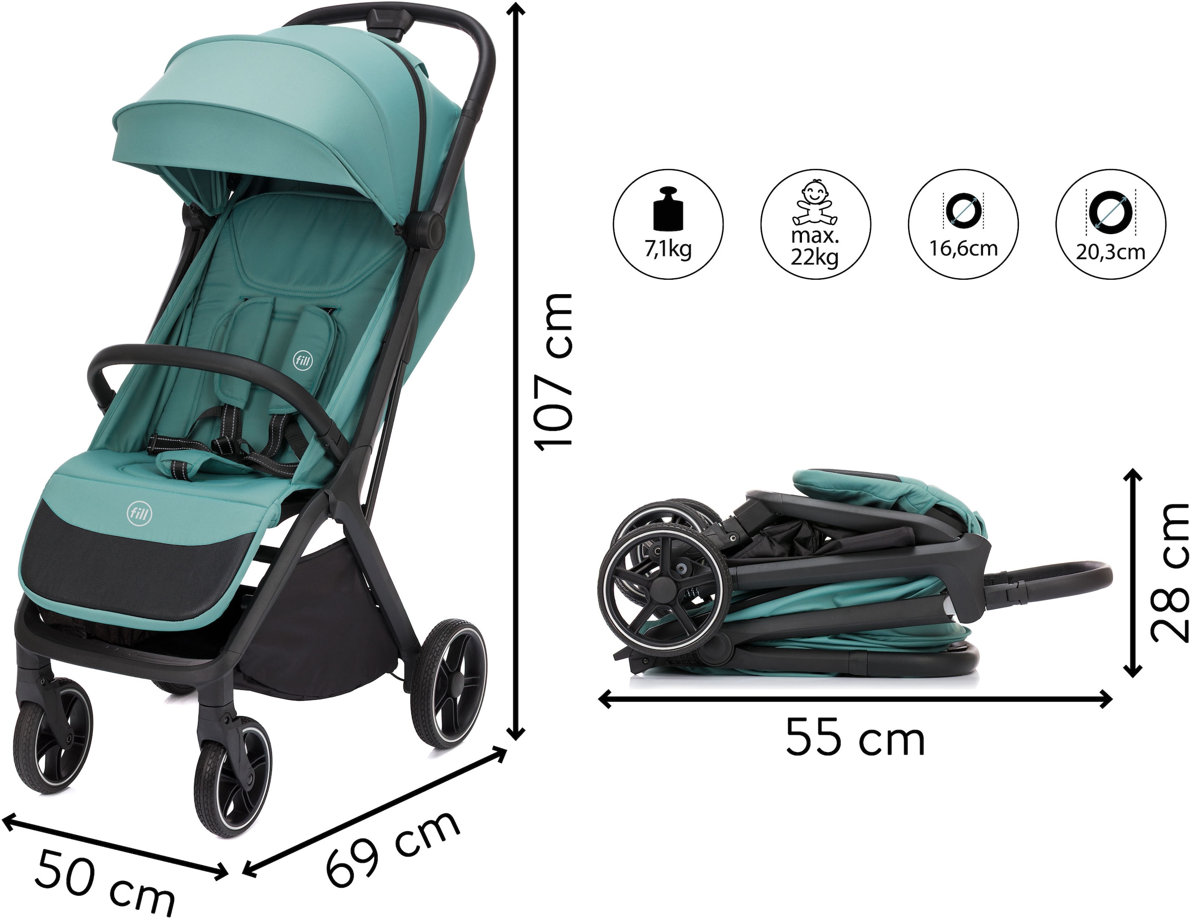 Fillikid Kinder-Buggy »Cooper« 22 kg