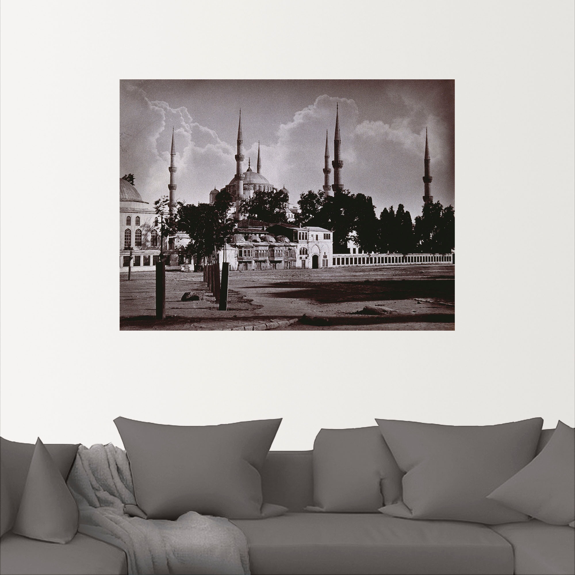 Artland Wandbild »Konstantinopel: Moschee Sultan Ahmed I.«, Religion, (1 St.), als Leinwandbild, Wandaufkleber oder Poster in versch. Größen