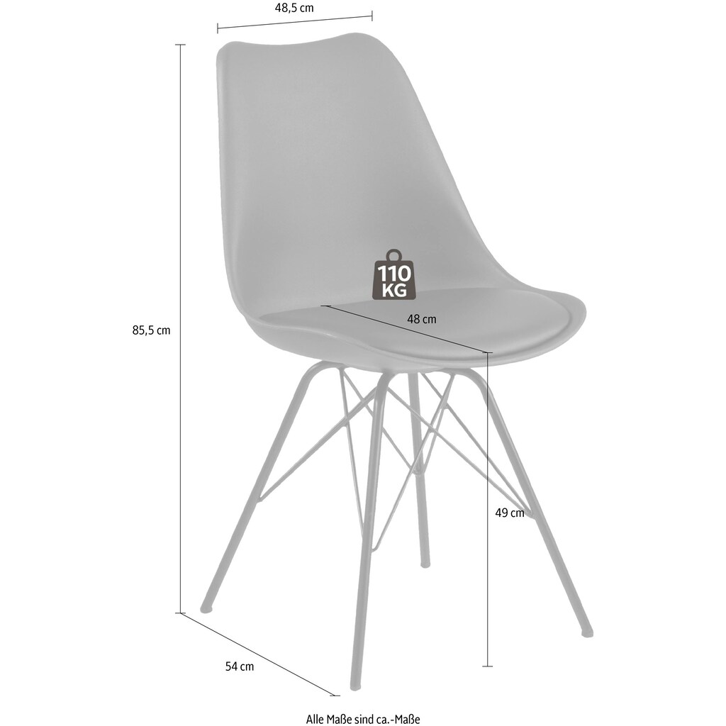 ACTONA GROUP Esszimmerstuhl »Edel«, (Set), 4 St., Kunstleder