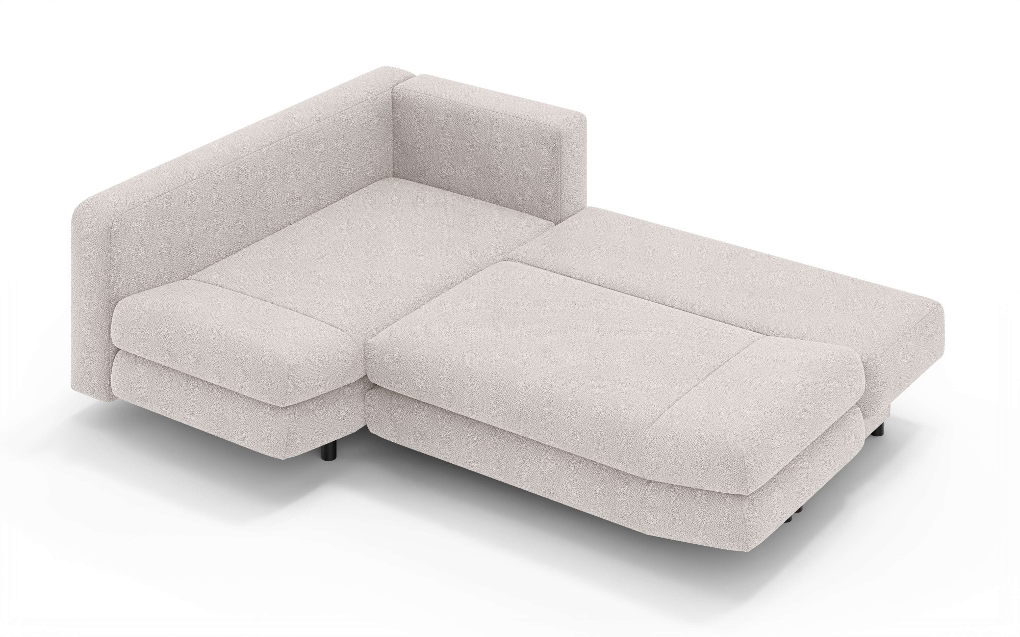 Home affaire Ecksofa »LENNARA Schlafsofa mit Bettkasten, Maße B/T/H: 234/179/85 cm«, L-Form mit Ottomane rechts/links, mit Wellenunterfederung