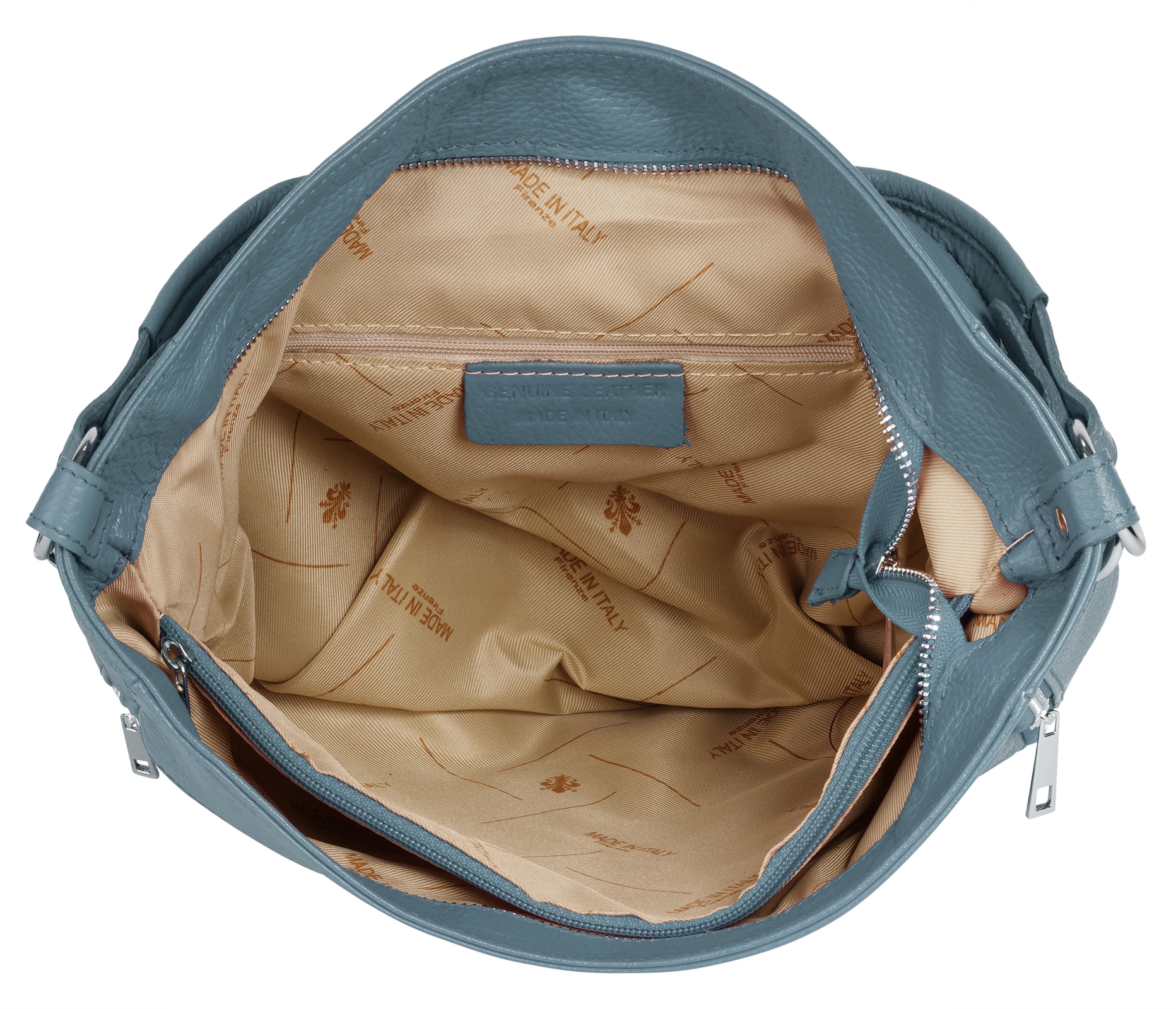 Cluty Henkeltasche, echt Leder, Made in Italy
