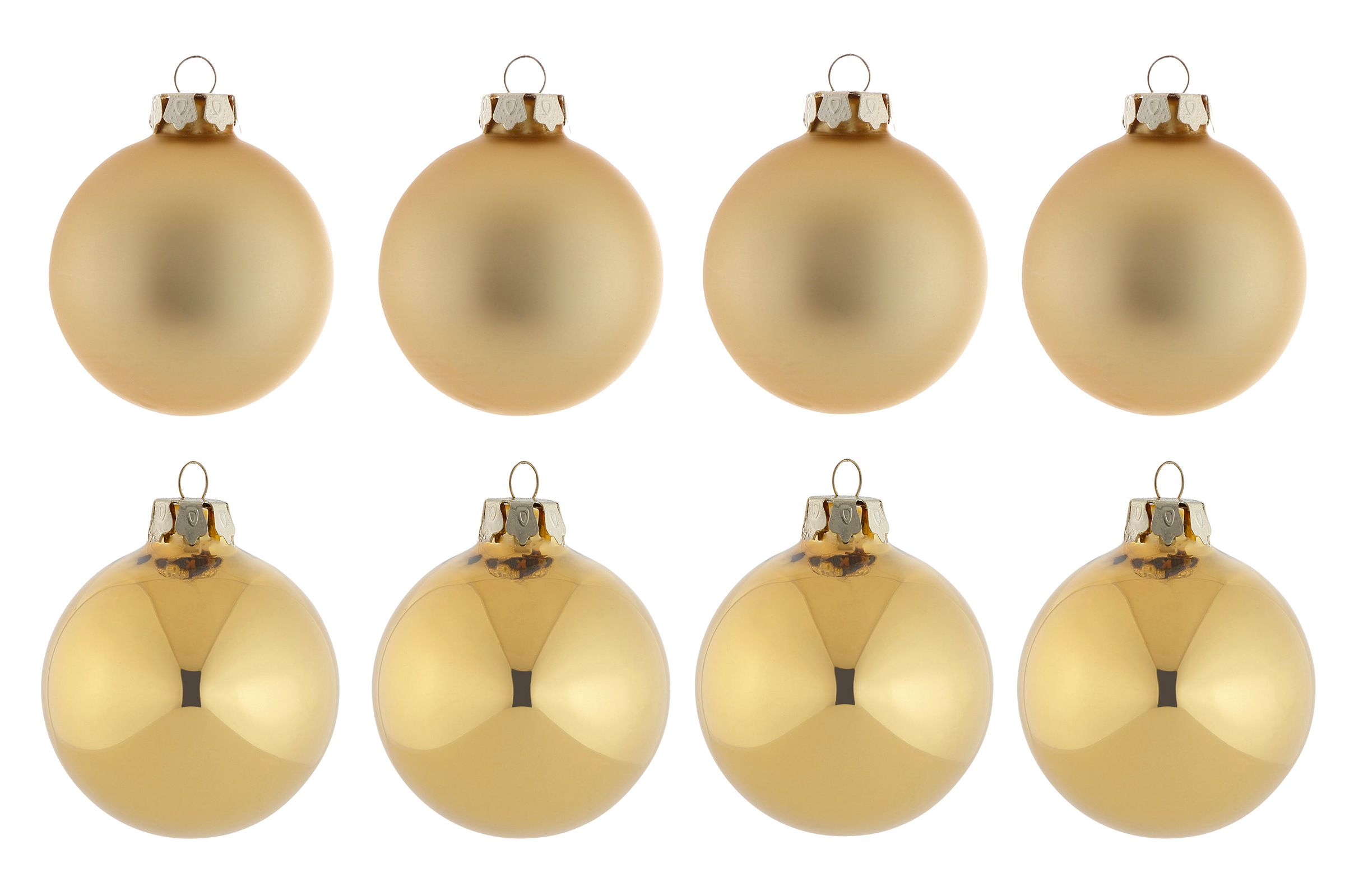 24 Weihnachtsbaumkugeln Set Ø6cm Glaskugeln matt Blau/Grau/Braun/Schwarz Glitzer 