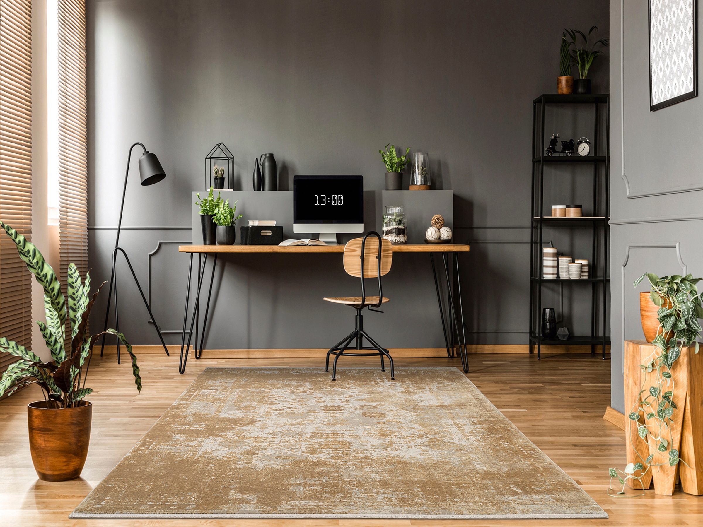 WK WOHNEN Teppich »GLAMOUR« rechteckig 8 mm Höhe hochwertiger Viskoseanteil, samtweiche Oberfläche mit 3 D Effekt