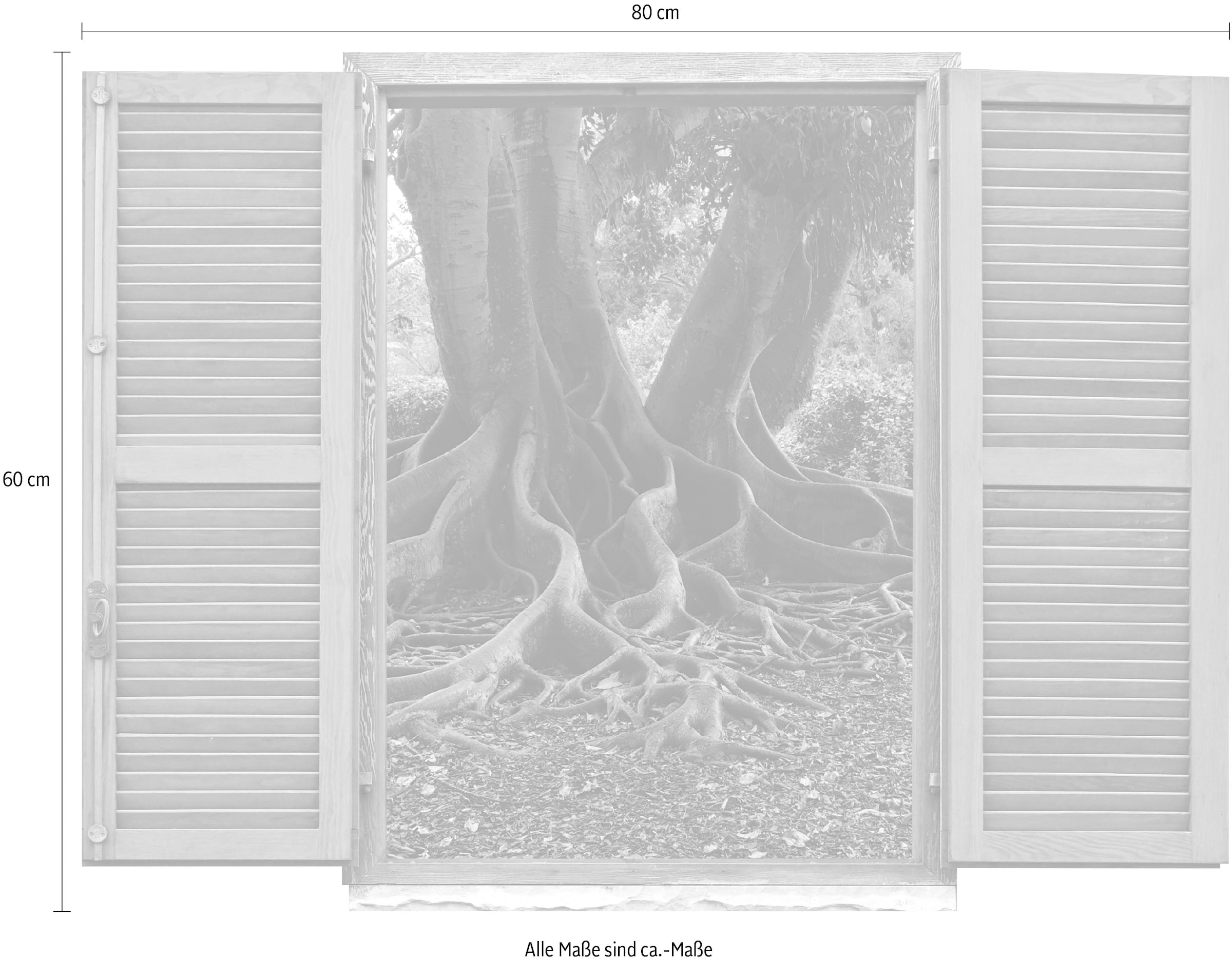 queence Wandtattoo »Baumwurzeln«, (1 St.), Wandsticker, Wandbild, selbstklebend, 3D, Fenster