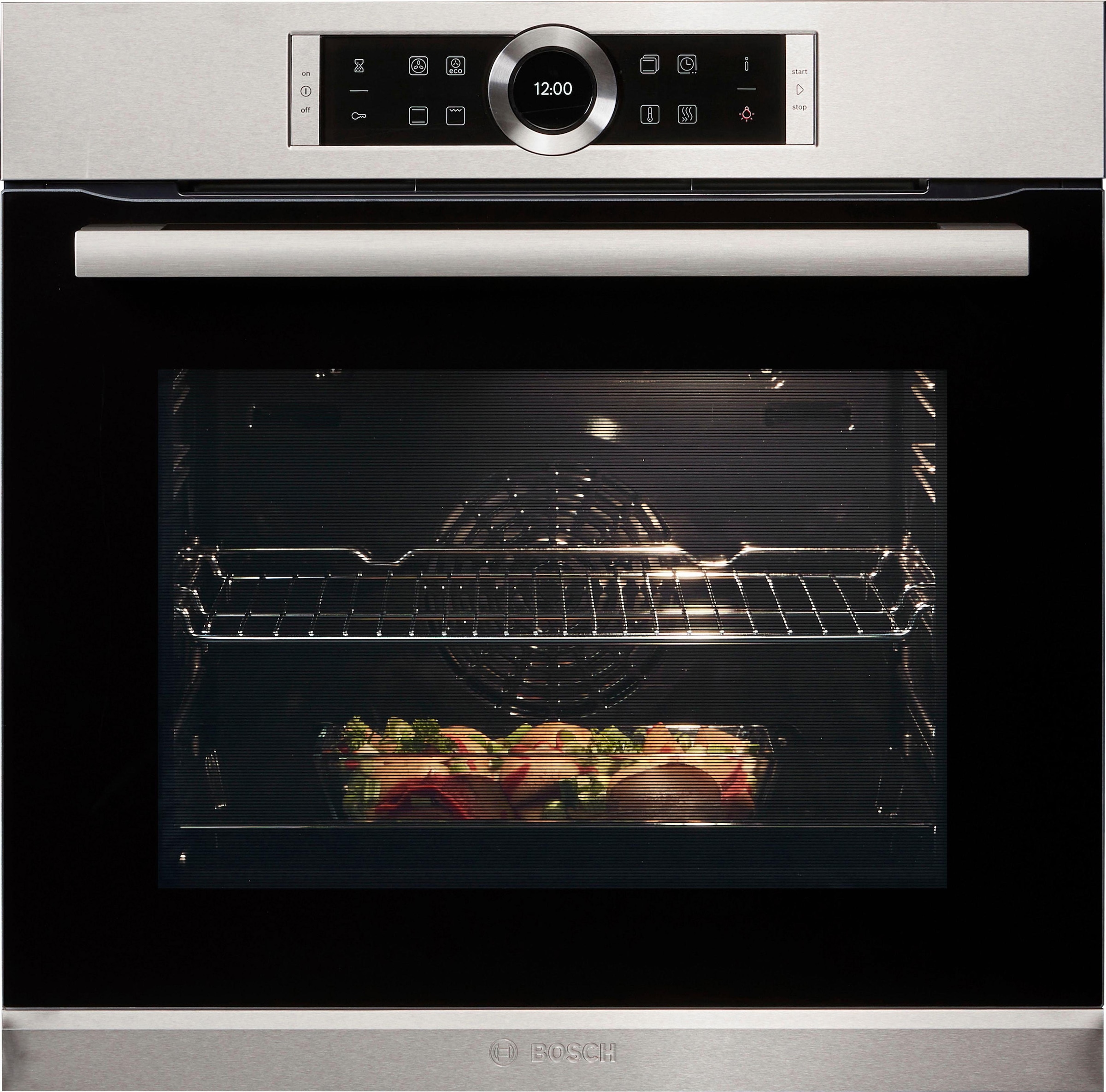 BOSCH Einbaubackofen 8 »HBG632TS1«, mit 3-fach-Teleskopauszug