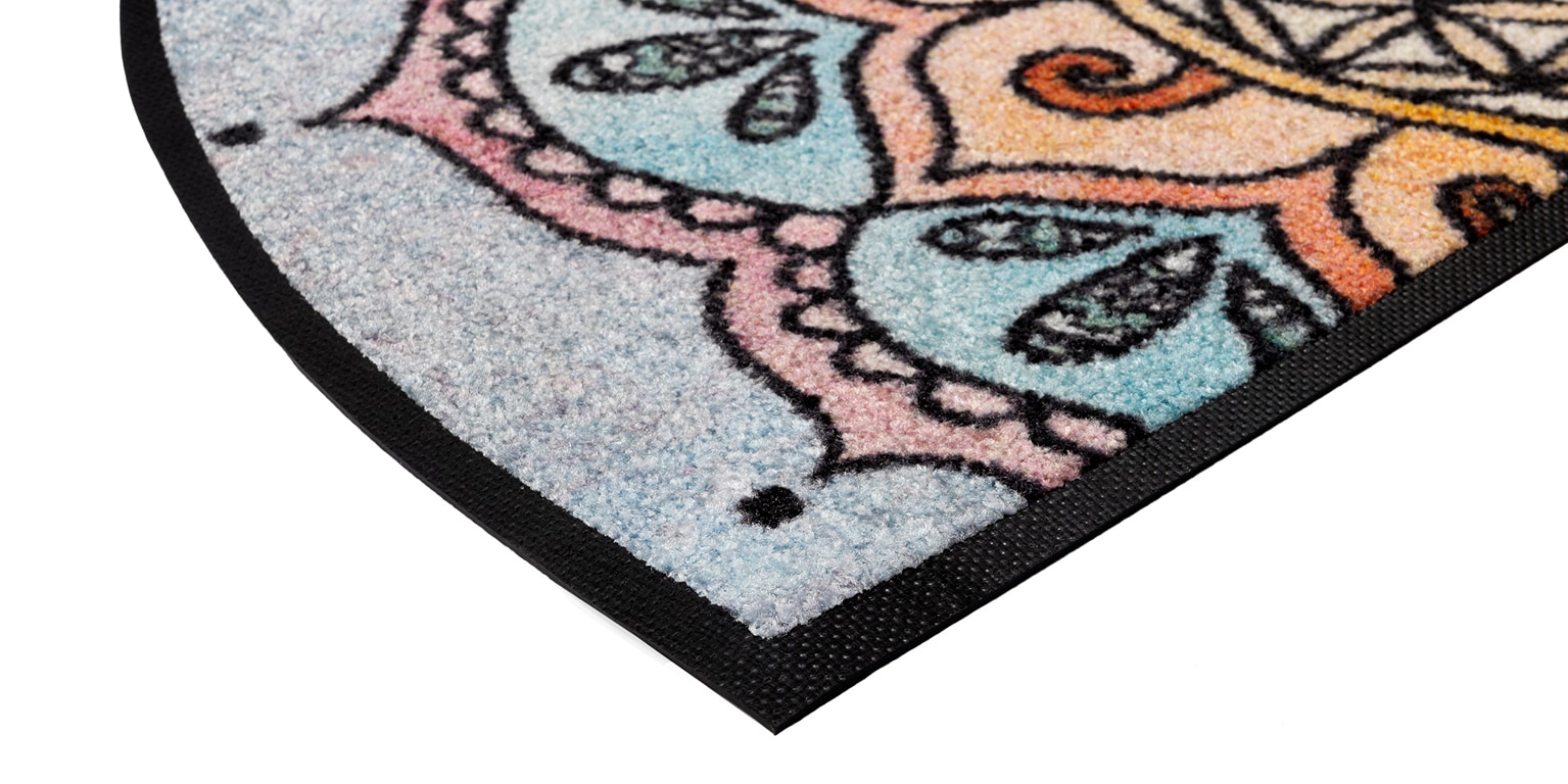 wash+dry by Kleen-Tex Fußmatte »Round Harmony Pattern«, rechteckig, 7 mm Höhe