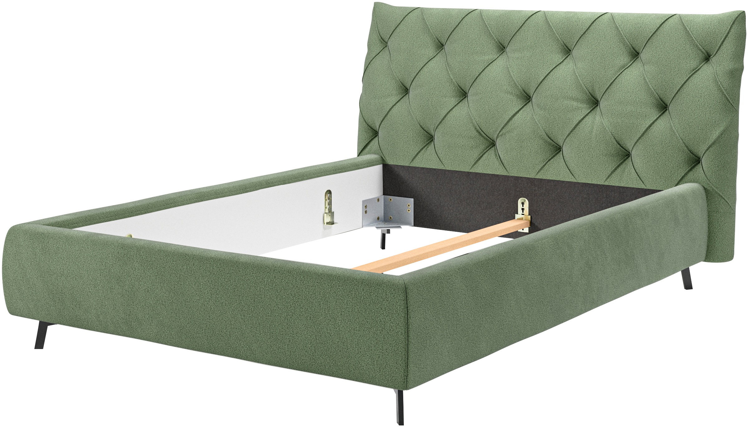 Home affaire Polsterbett »Elloree, in 4 Breiten bis 200cm, auch in Leder« Kopfteilhöhe 105 cm, belastbar bis 280 kg, auch in Überlänge 220cm