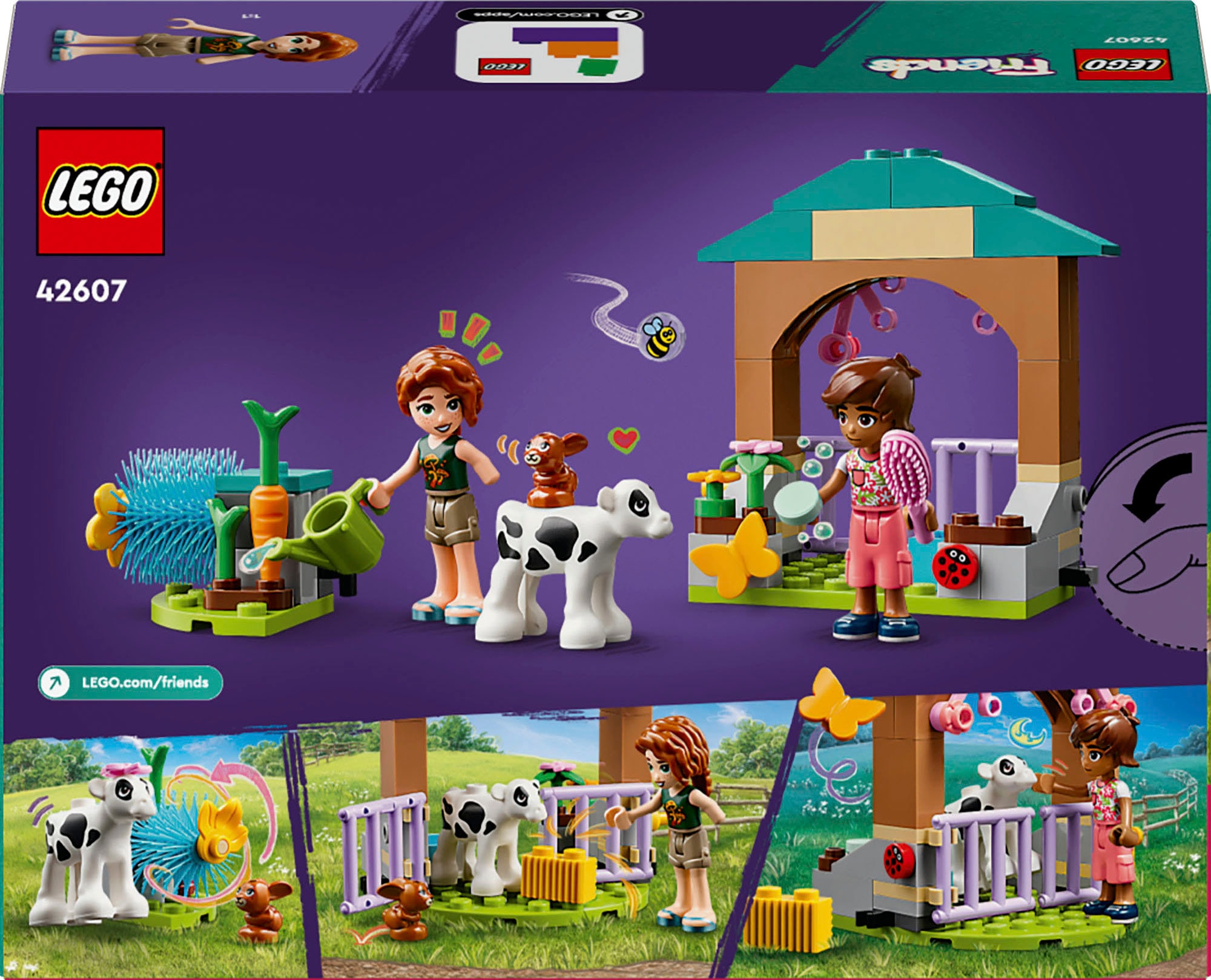 LEGO® Konstruktionsspielsteine »Autumns Kälbchenstall (42607), LEGO Friends«, (79 St.), Made in Europe