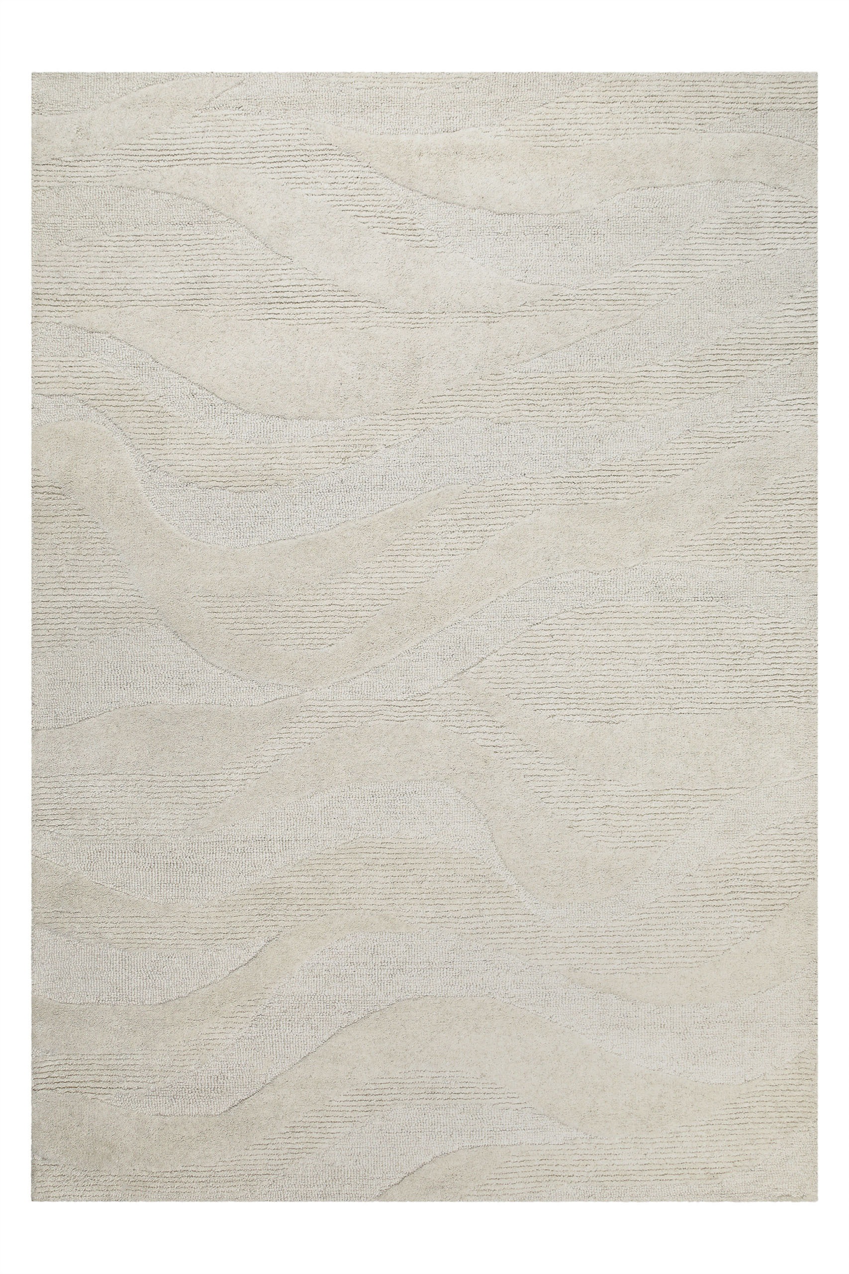 Wecon home Wollteppich »Hamptons THIRTYFOUR«, rechteckig, 15 mm Höhe, Läufer, Schurwolle, Kurzflor, Wohnzimmer, Schlafzimmer, Wellen