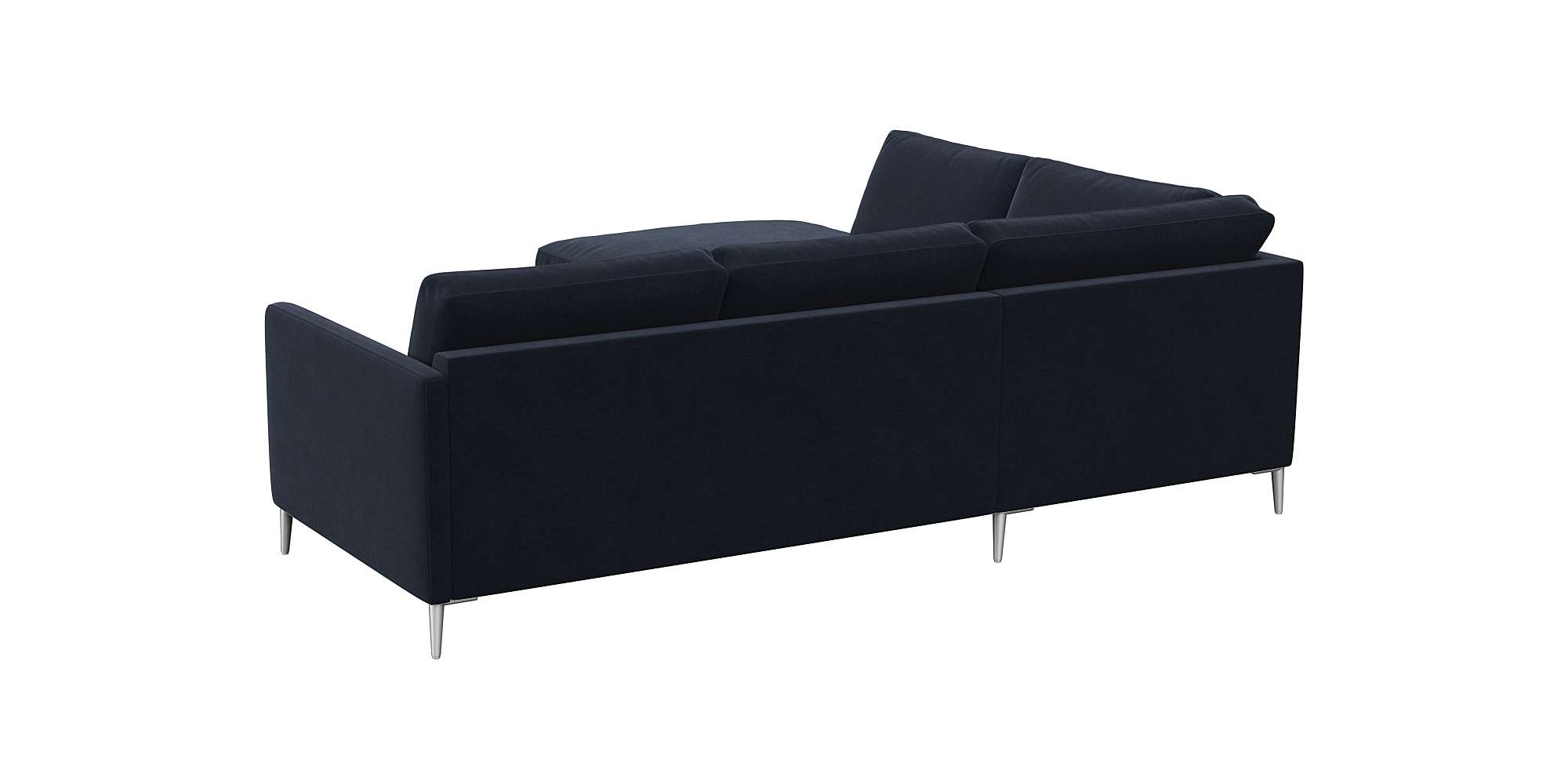 FLEXLUX Ecksofa »Fiore, L-Form«, schmale Armlehnen, Füße alufarben, B/T 234/225 cm, Kaltschaum im Sitz