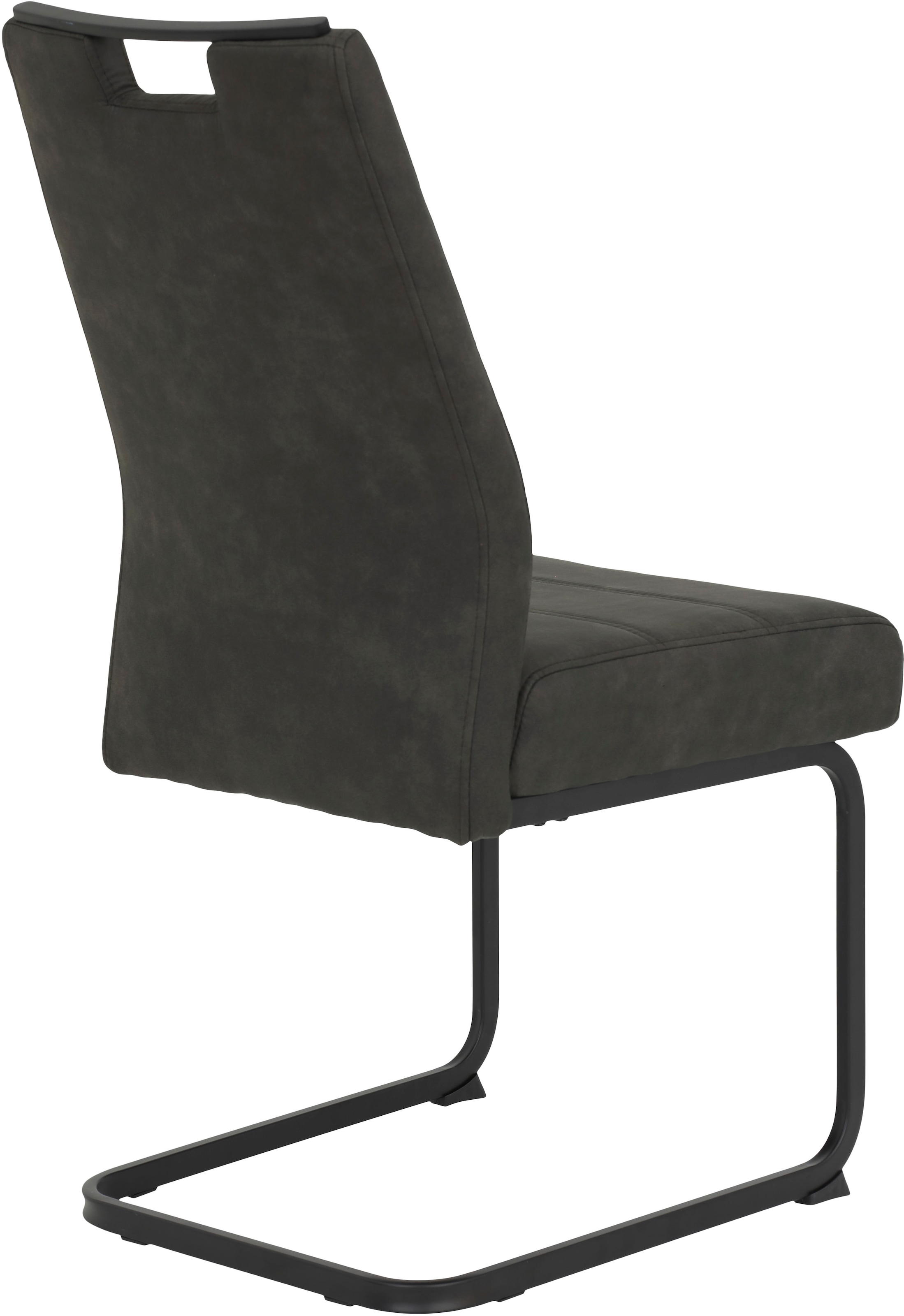 HELA Freischwinger, (Set), 2 St., Microfaser VINTAGE-Polyester, Freischwinger, XL Sitzbreite, Griff, Vintage Optik, 140kg belastbar