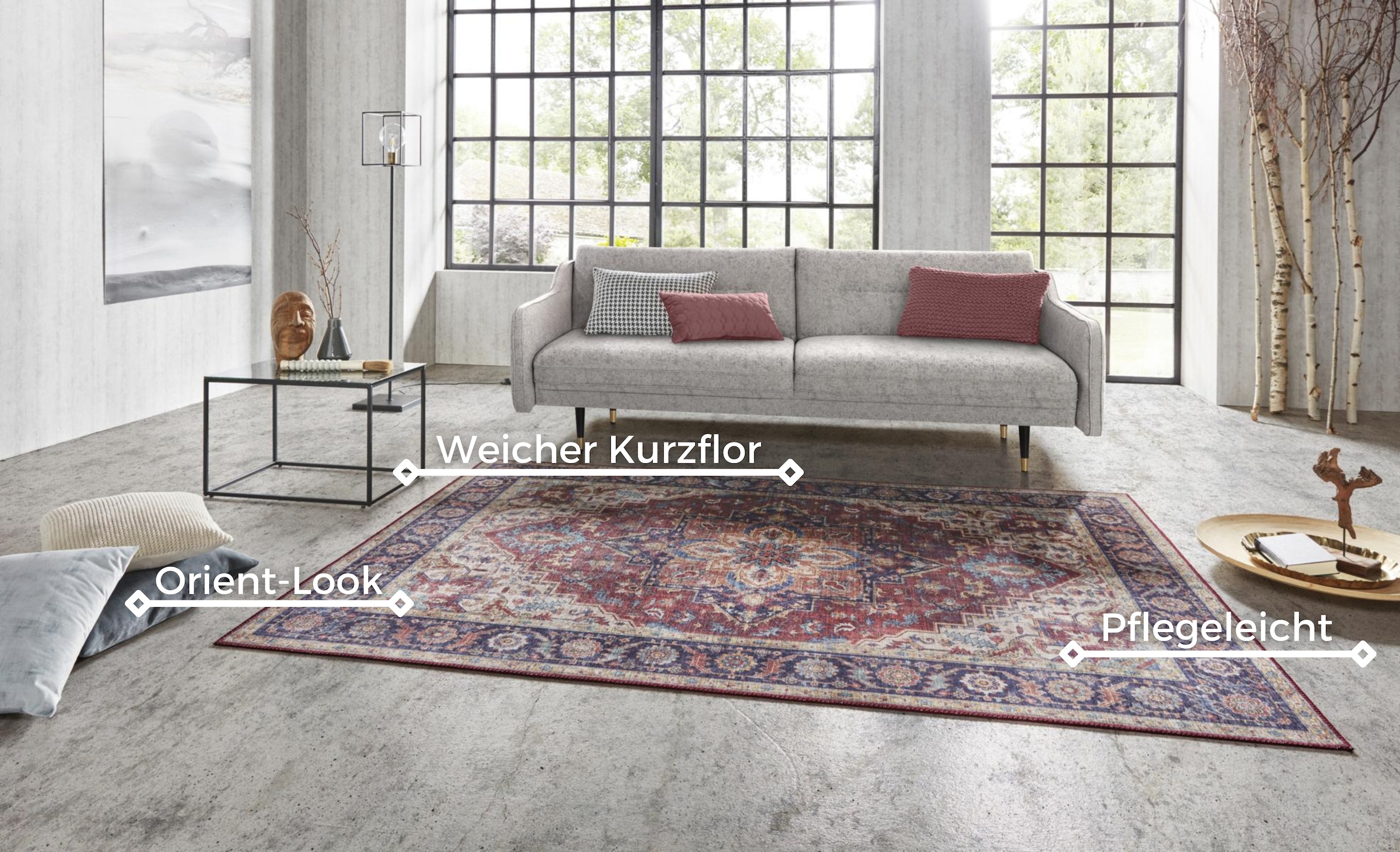 HANSE Home Teppich »Anthea«, rechteckig, 5 mm Höhe, Orientalisch, Läufer, Vintage, Wohnzimmer, Schlafzimmer, Esszimmer