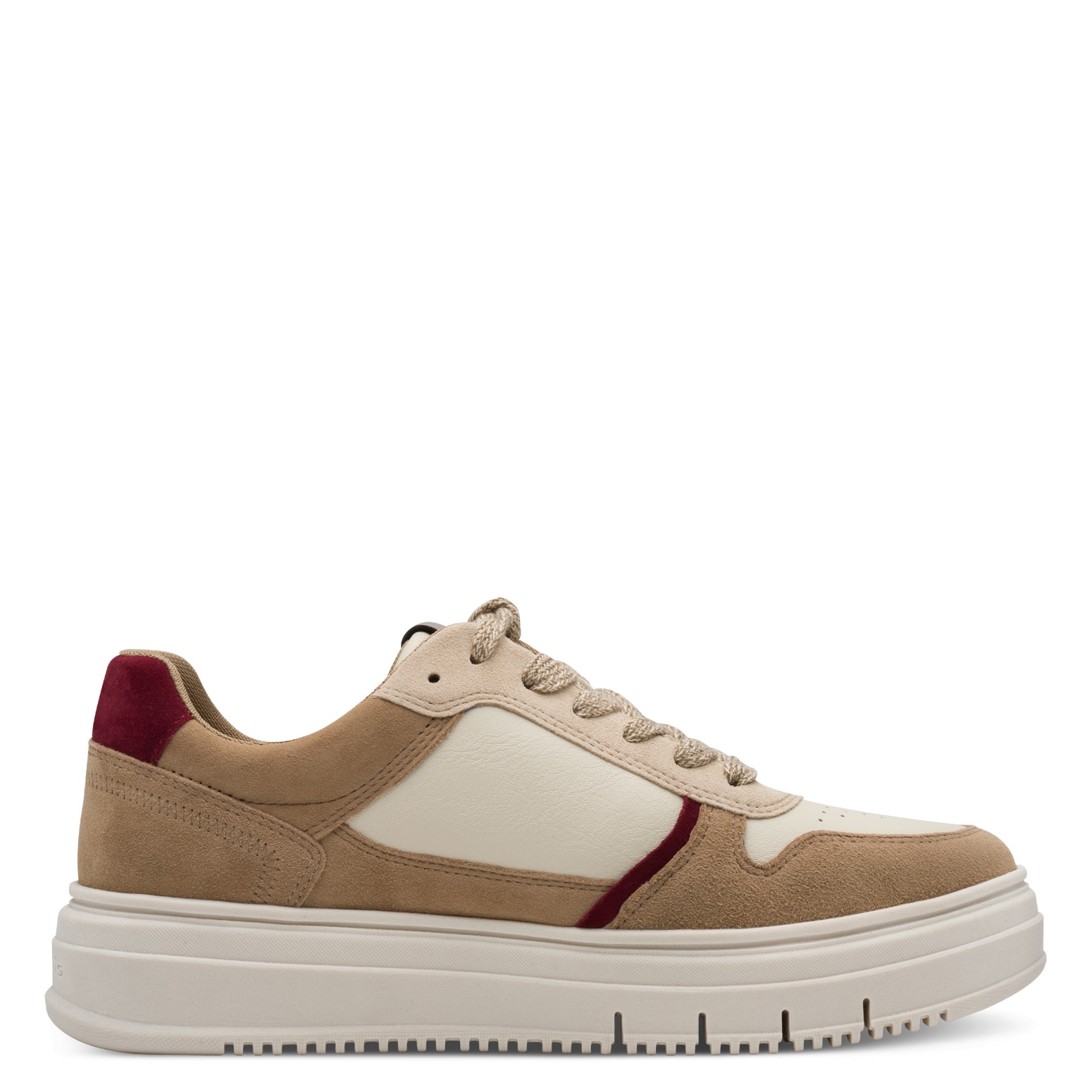 Tamaris Plateausneaker, Trendsneaker, Freizeitschuh, Schnürschuh im coolen Basket-Style