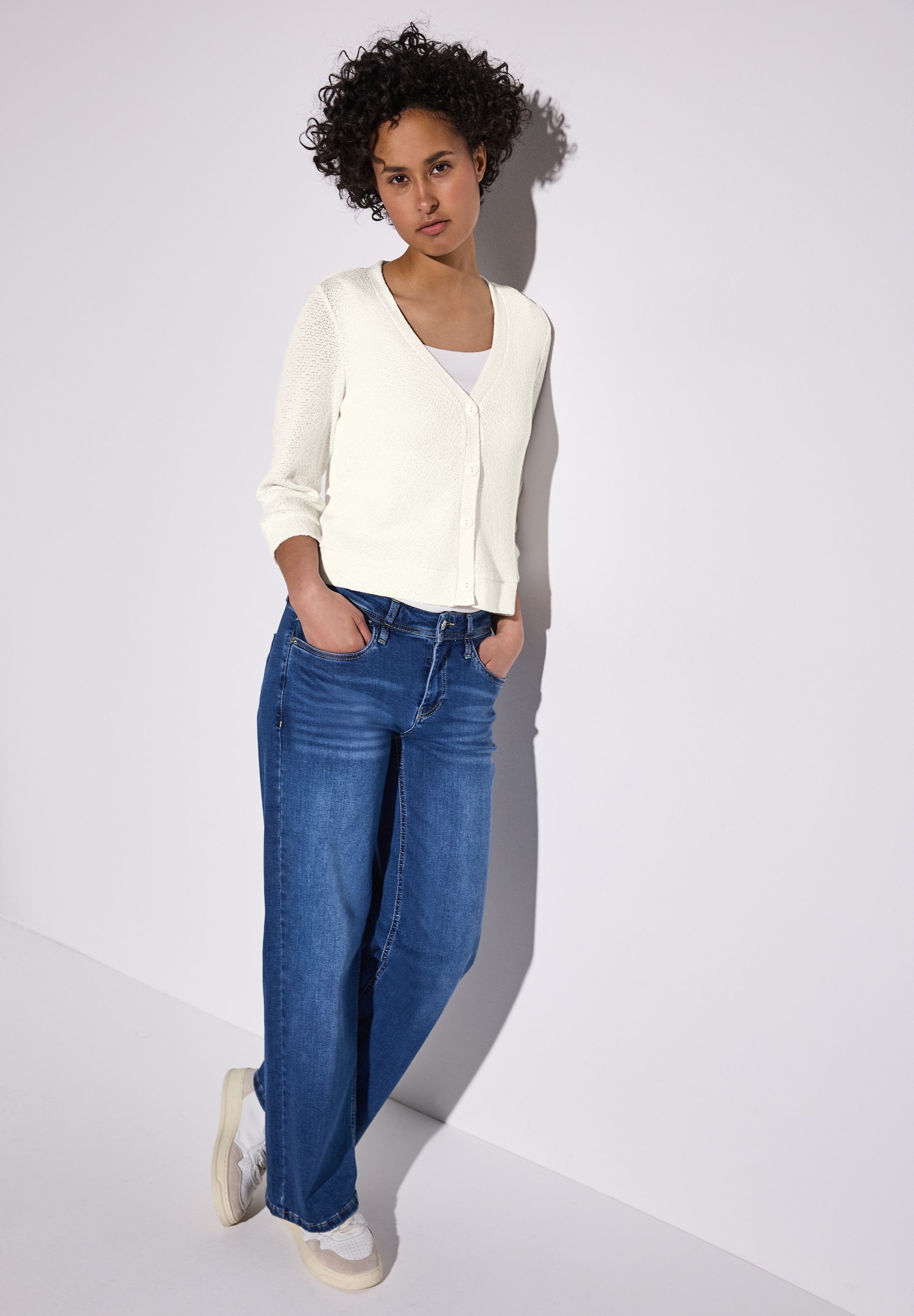STREET ONE Strickjacke, mit V-Ausschnitt