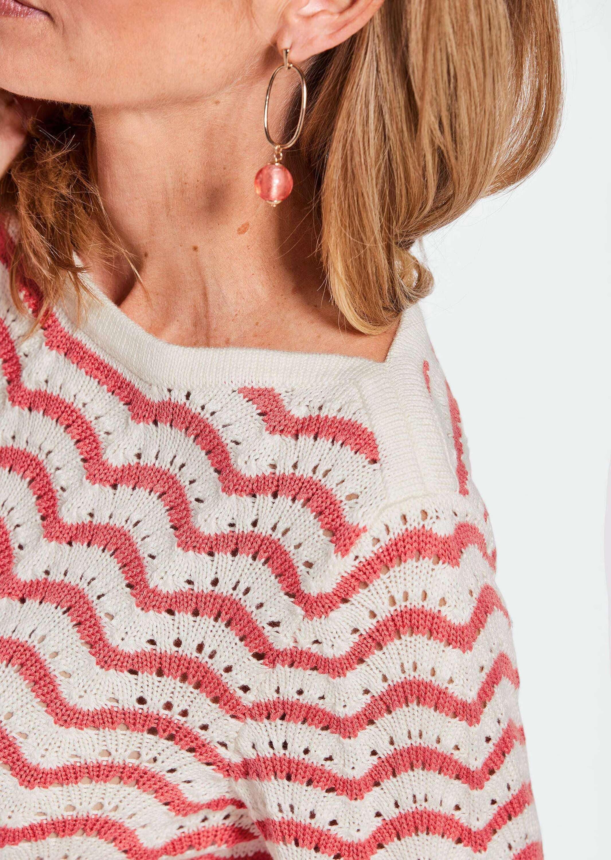 GOLDNER Rundhalspullover »Strickpullover Strickpullover mit 3/4-Arm«
