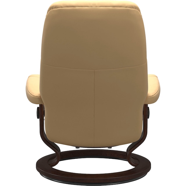 Stressless® Relaxsessel »Consul«, (Set, Relaxsessel mit Hocker), mit  Hocker, mit Classic Base, Größe L, Gestell Braun auf Rechnung bestellen