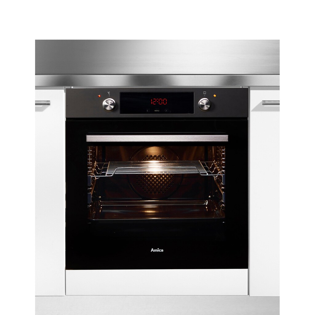 Amica Einbaubackofen »EBX 944 610 SM«, EBX 944 610 SM, mit 2-fach-Teleskopauszug, Simple Steam