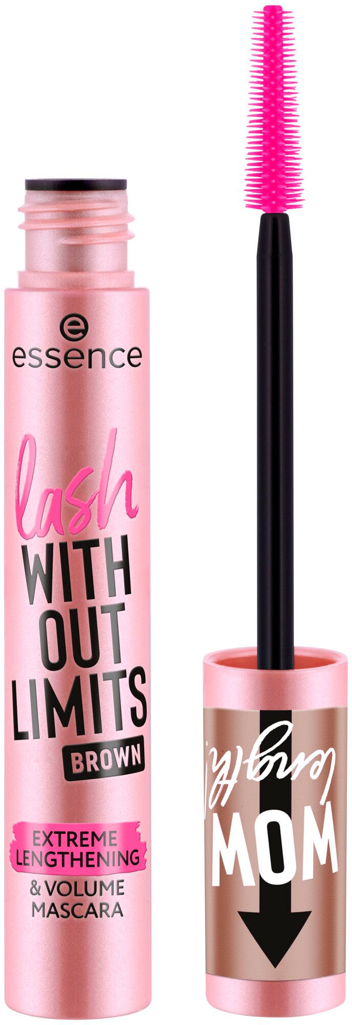 Essence Mascara »lash WITHOUT LIMITS BROWN EXTREME LENGTHENING & VOLUME MASCARA«, (Set, 3 tlg.), mit Volumeneffekt
