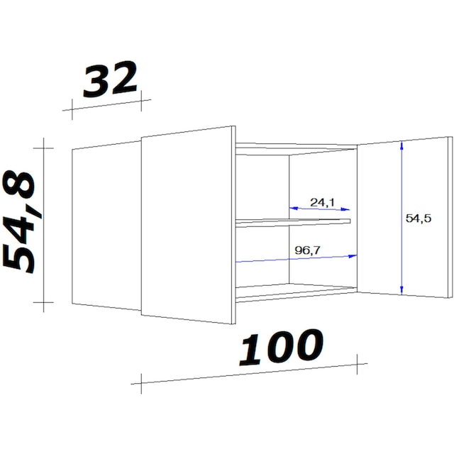 Flex-Well Hängeschrank »Wito«, (B x H x T) 100 x 54,8 x 32 cm auf Raten  bestellen