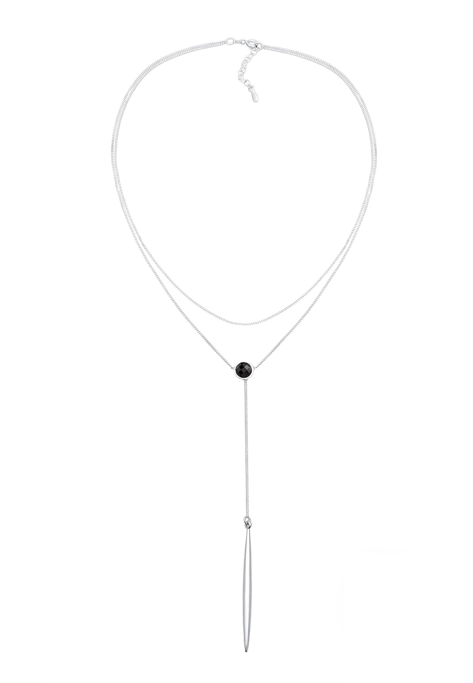 Elli Y-Kette »Halskette Choker Y-Layer Kristalle 925 Silber«
