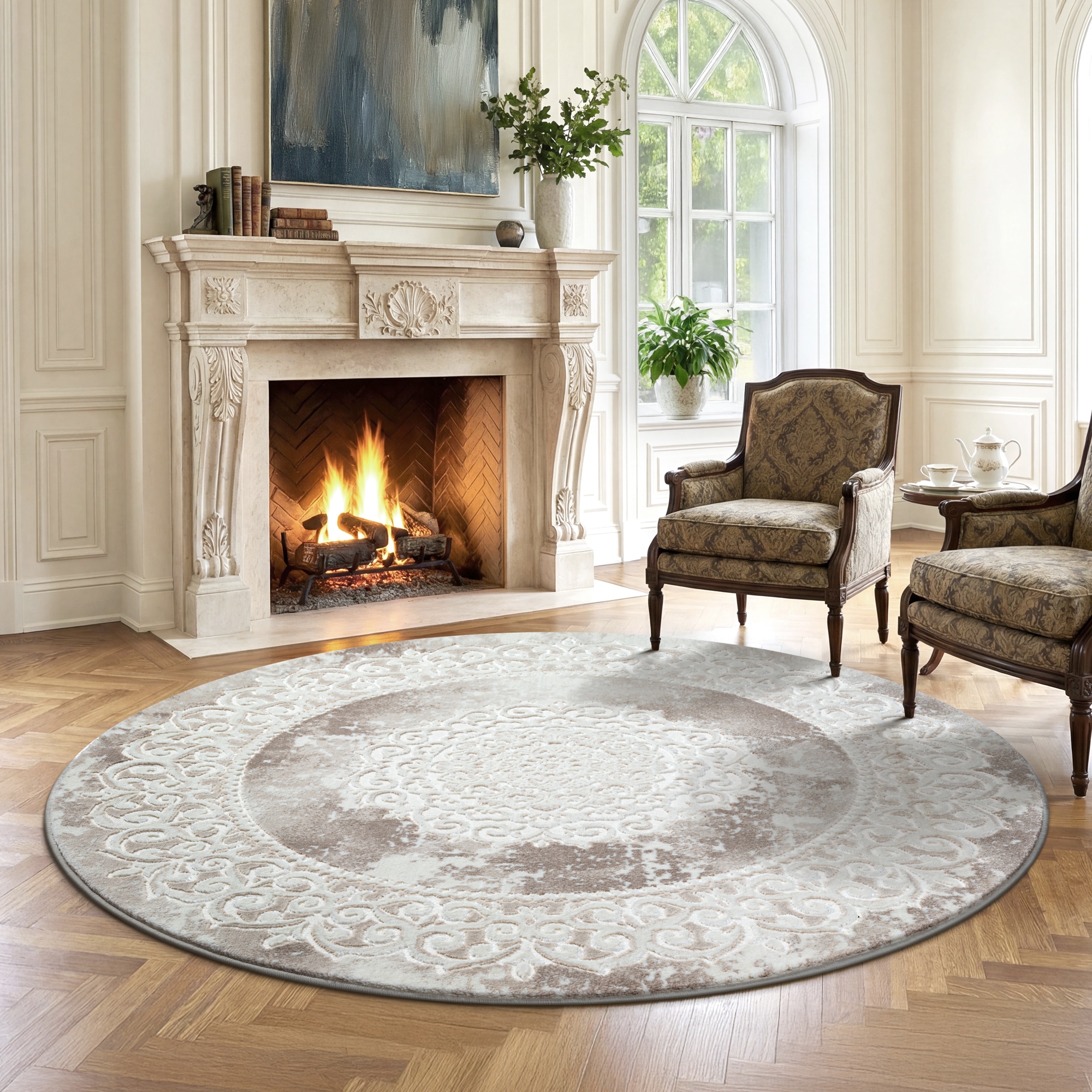 Sanat Teppich »Harmony 3205« rund 12 mm Höhe Wohnzimmer, Orient Optik, Kurzflor, Schlafzimmer, auch als Läufer