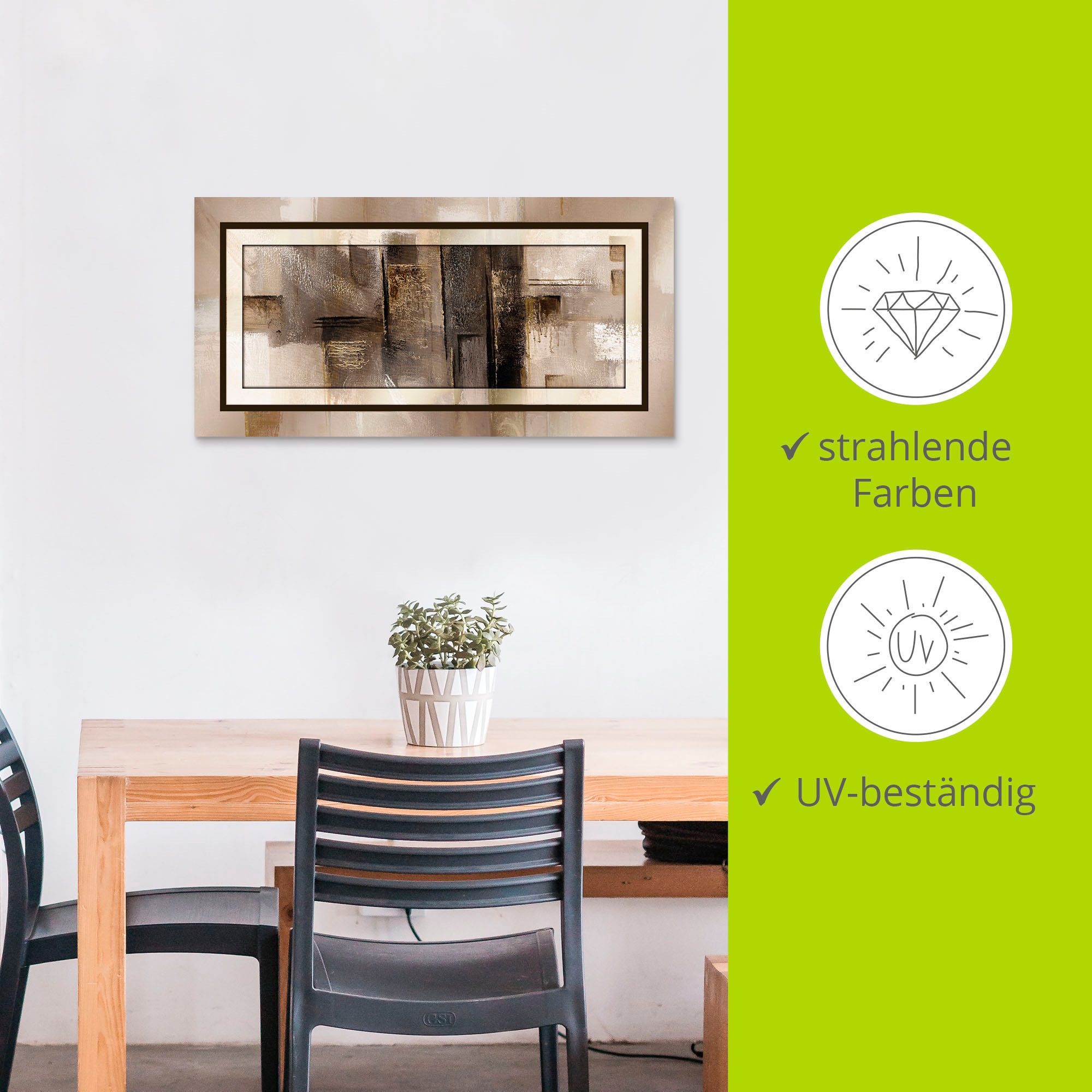 Artland Wandbild »Quadrate - abstrakt 1« Muster 1 Stk. tlg. als Alubild, Leinwandbild in verschied. Größen