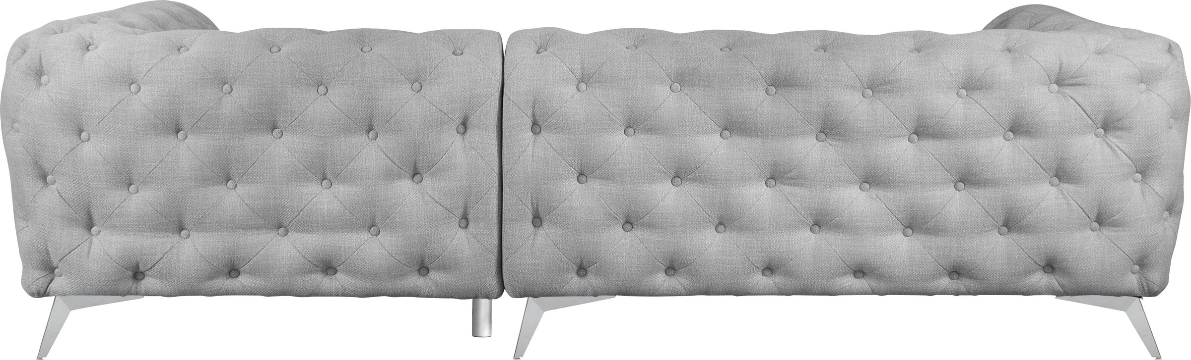 Home affaire Chesterfield-Sofa »Ecksofa GLYNIS L-Form mit Wellenunterfederung, Maße B/T/H 264/204/75cm« aufwändige Knopfheftung, moderne Chesterfield Optik, Fußfarbe wählbar