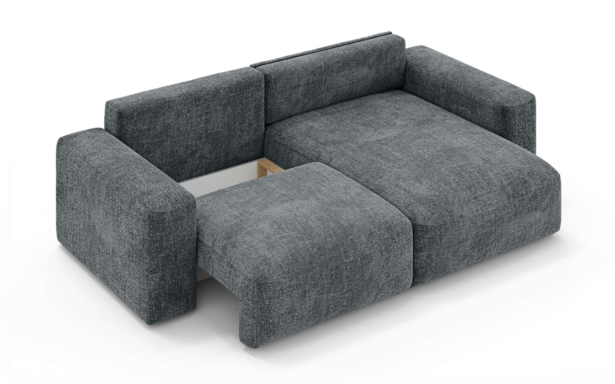 OTTO home Ecksofa »MATTS Schlafsofa mit Bettkasten, Maße B/T/H: 265/159/89 cm«, L-Form mit Recamiere rechts oder links, hoher Sitzkomfort
