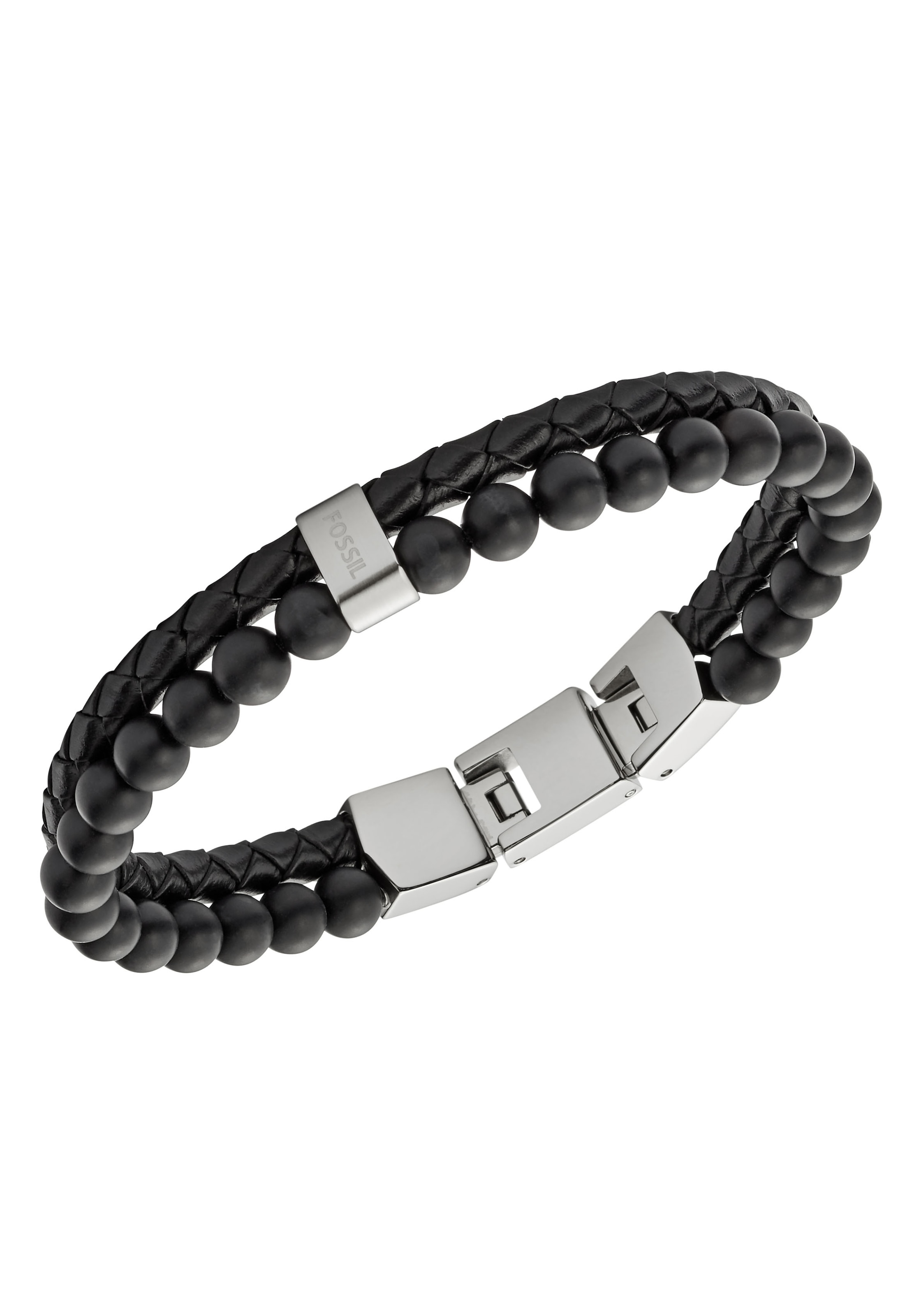 Fossil Armband »Schmuck Geschenk Edelstahl Leder Armschmuck«