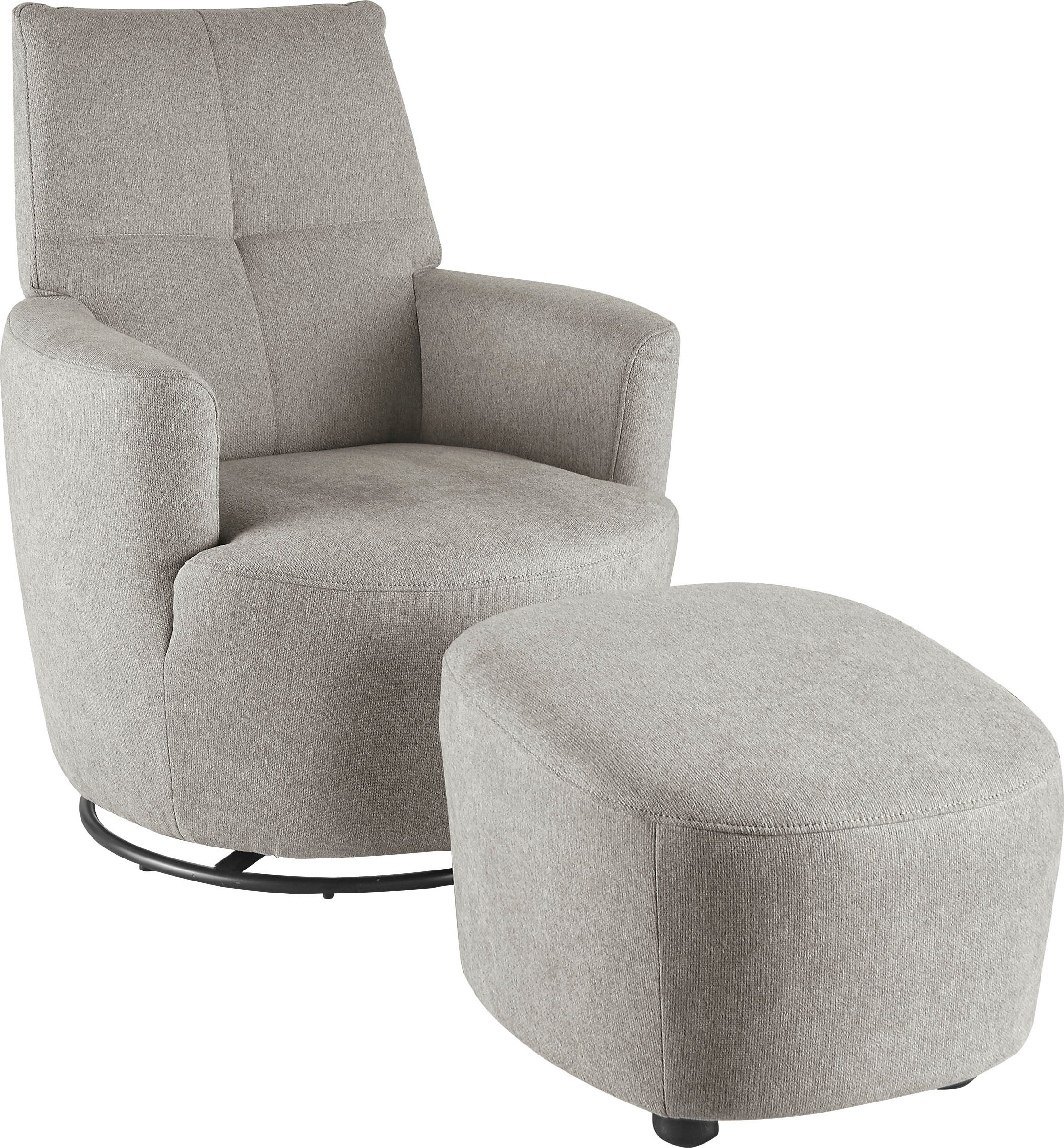 set one by Musterring Relaxsessel »SO 1450«, (Set), mit Dreh- und Wippfunktion, inklusive Hocker
