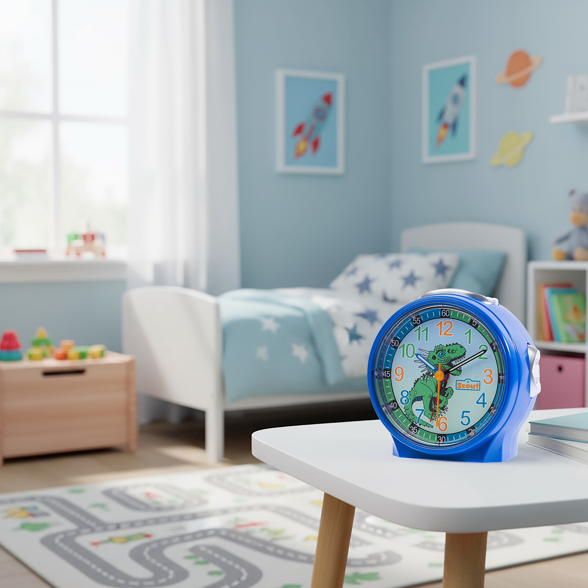 Scout Kinderwecker »Friends« Quarzwecker, Lernwecker,Geschenkidee, Kinderzimmer, Schulanfang, Dino