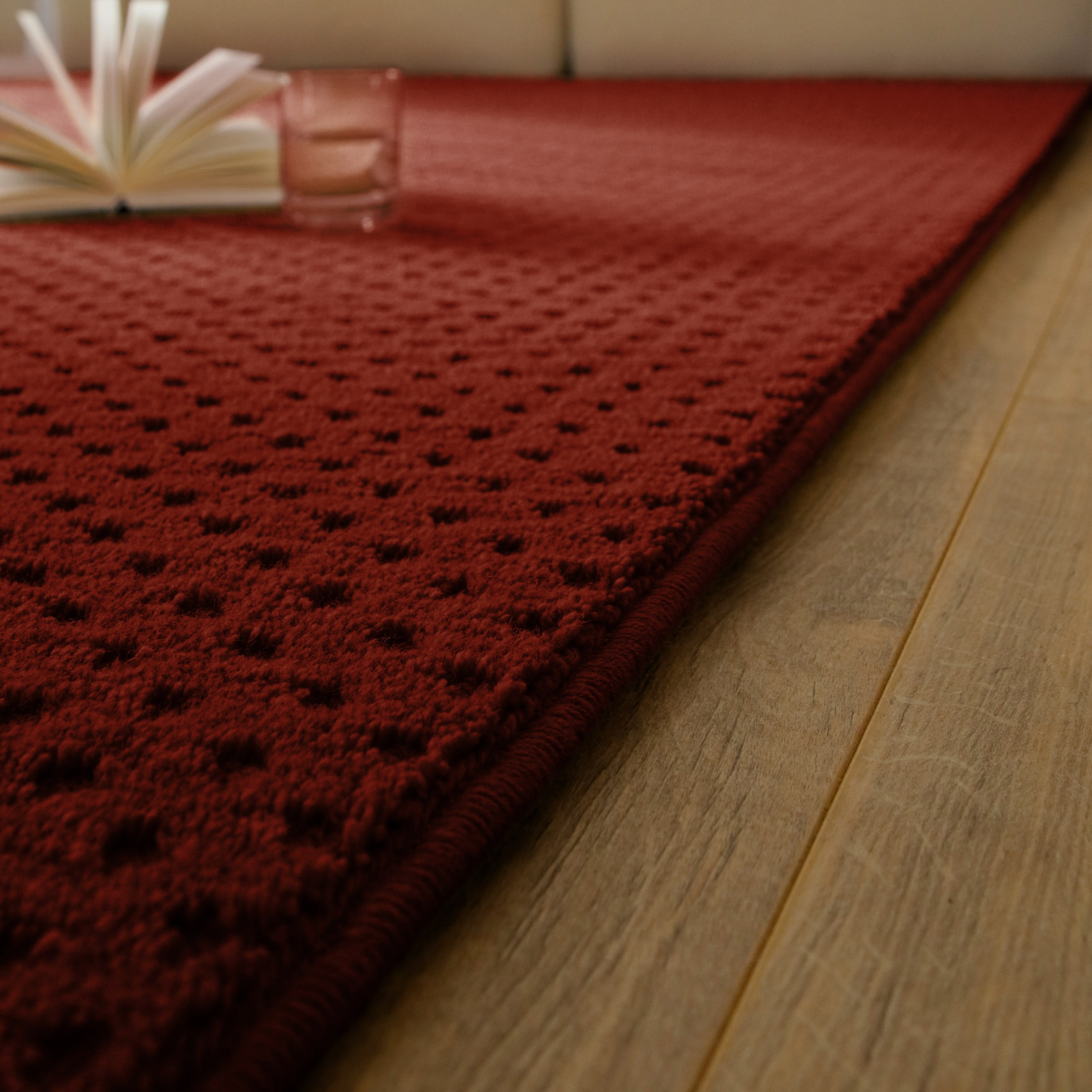 Wecon home Teppich »Castello THREE« rechteckig 7 mm Höhe Schurwolle, Kurzflor mit Hoch-Tief-Effekt, Wohnzimmer, Rautenmuster