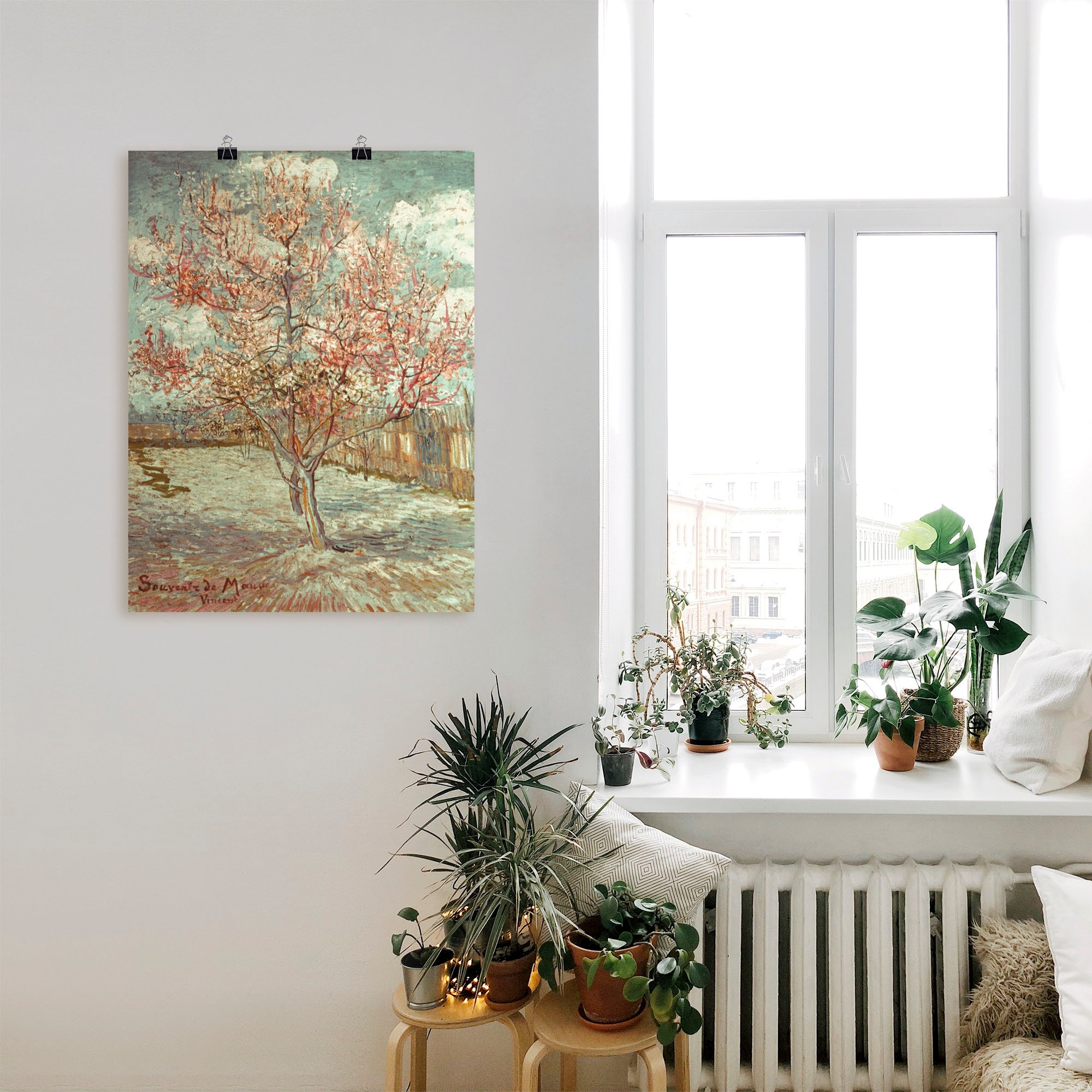 Artland Wandbild »Blühender Pfirsichbaum, 1888« Wiesen & Bäume 1 Stk. tlg. als Alubild, Outdoorbild, Leinwandbild, Poster, Wandaufkleber