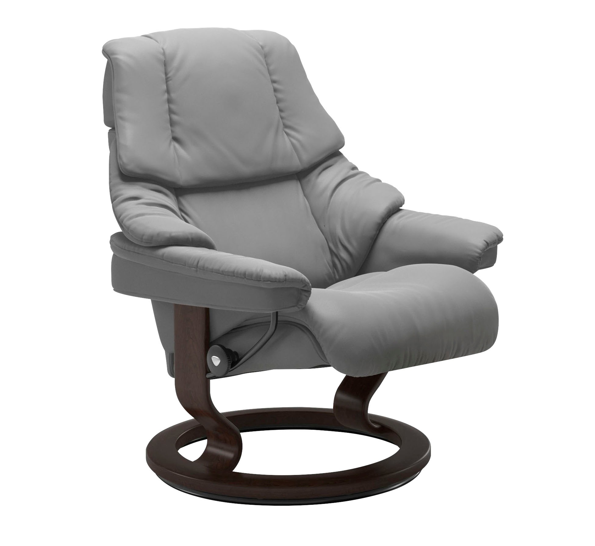 Stressless® Relaxsessel »Reno«, (Set, Relaxsessel mit Hocker), mit Hocker, mit Classic Base, Größe S, M & L, Gestell Braun